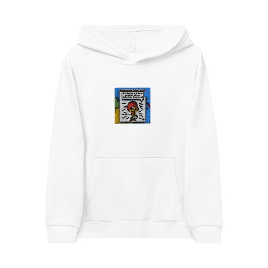 Colorful Embroidered Kids Fleece Hoodie