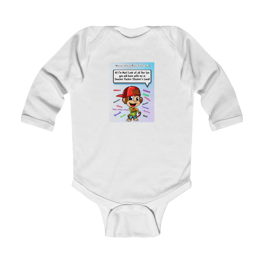 Cute Cartoon Themed Infant Long Sleeve Bodysuit