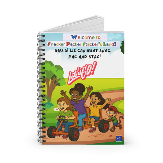 Girls Go! Kids' Spiral Notebook — Fun Riding Adventure Ruled Journal