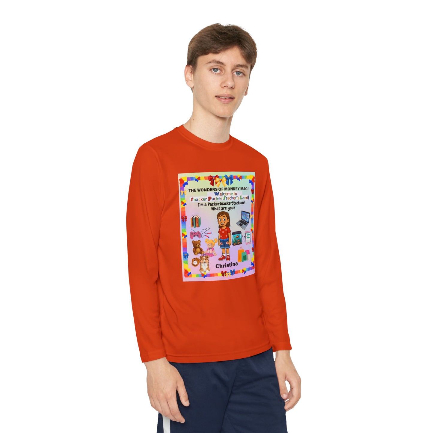 Youth Long Sleeve Tee — "I'm a Pantherchaser" Colorful Kids Reading & School Shirt