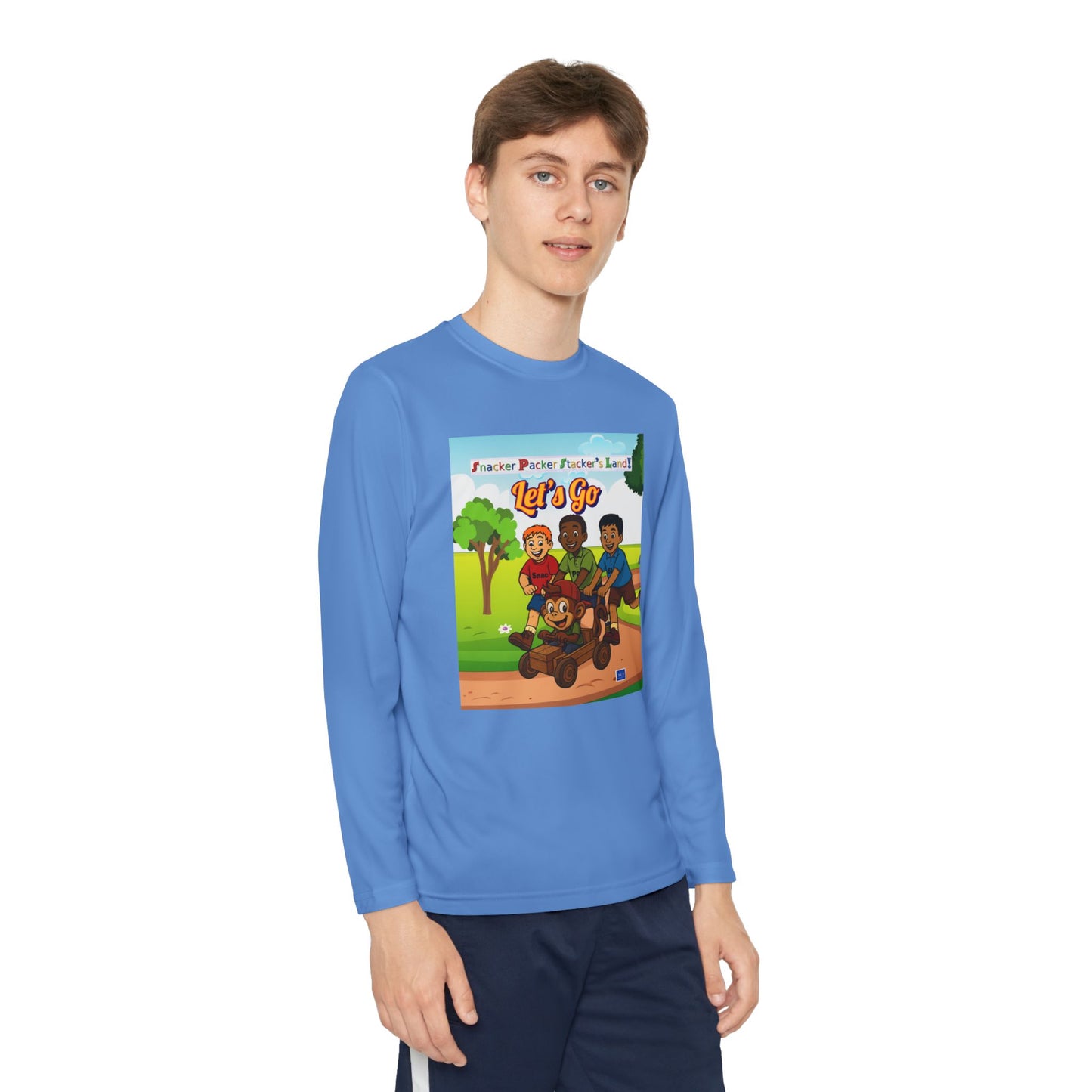 Youth Long Sleeve Graphic Tee - Let's Go Adventure Shirt