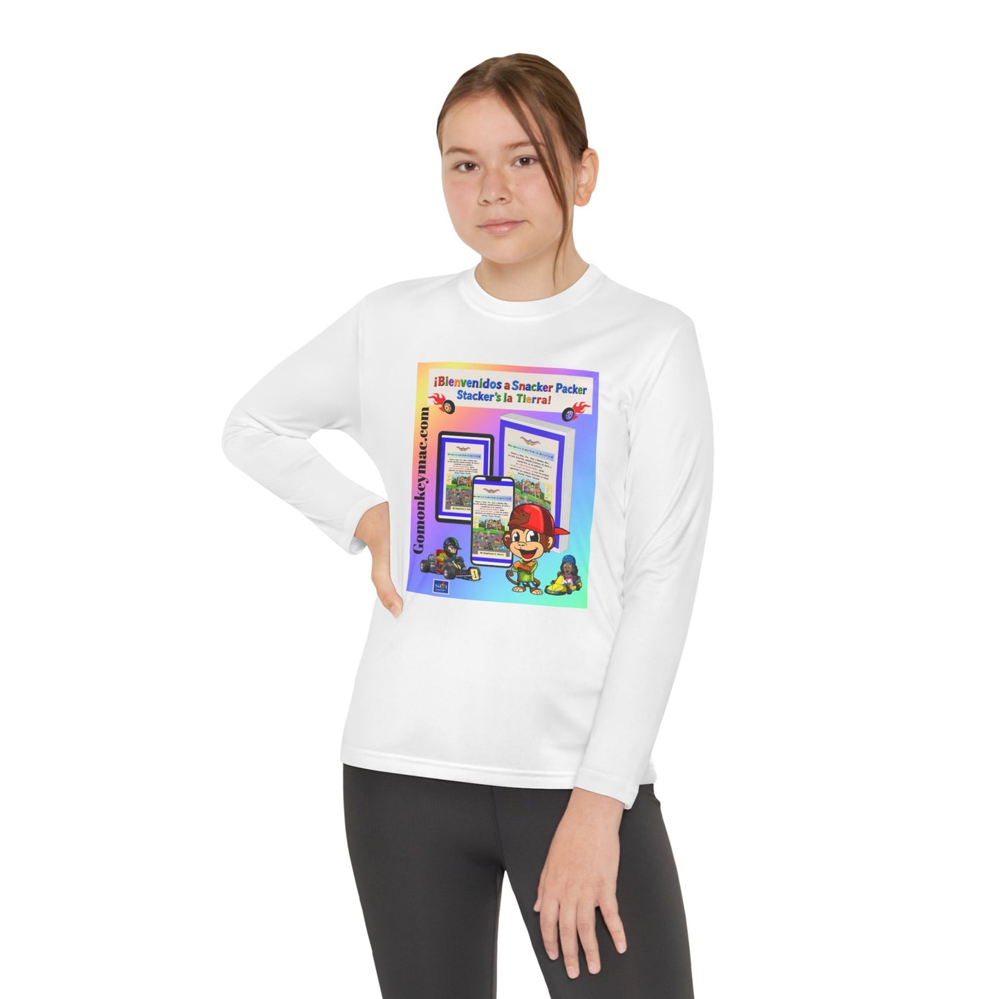 Youth Long Sleeve Tee — 'Bienvenido a Snacker Packer Stacker's' ¡Un mundo de diversión y aventura!