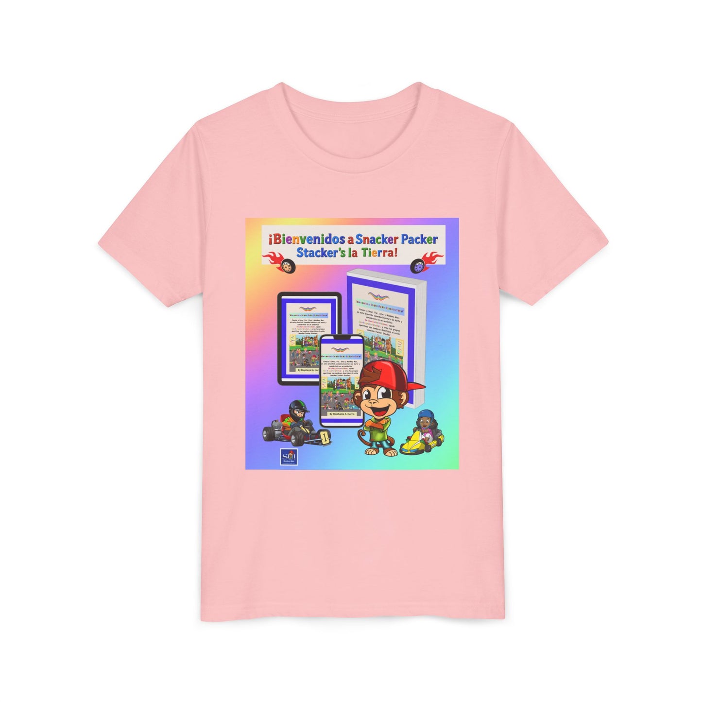 Youth Tee - (Spanish) Bienvenidos a Stacker Pack: Colorful Kid Gamer Graphic Shirt