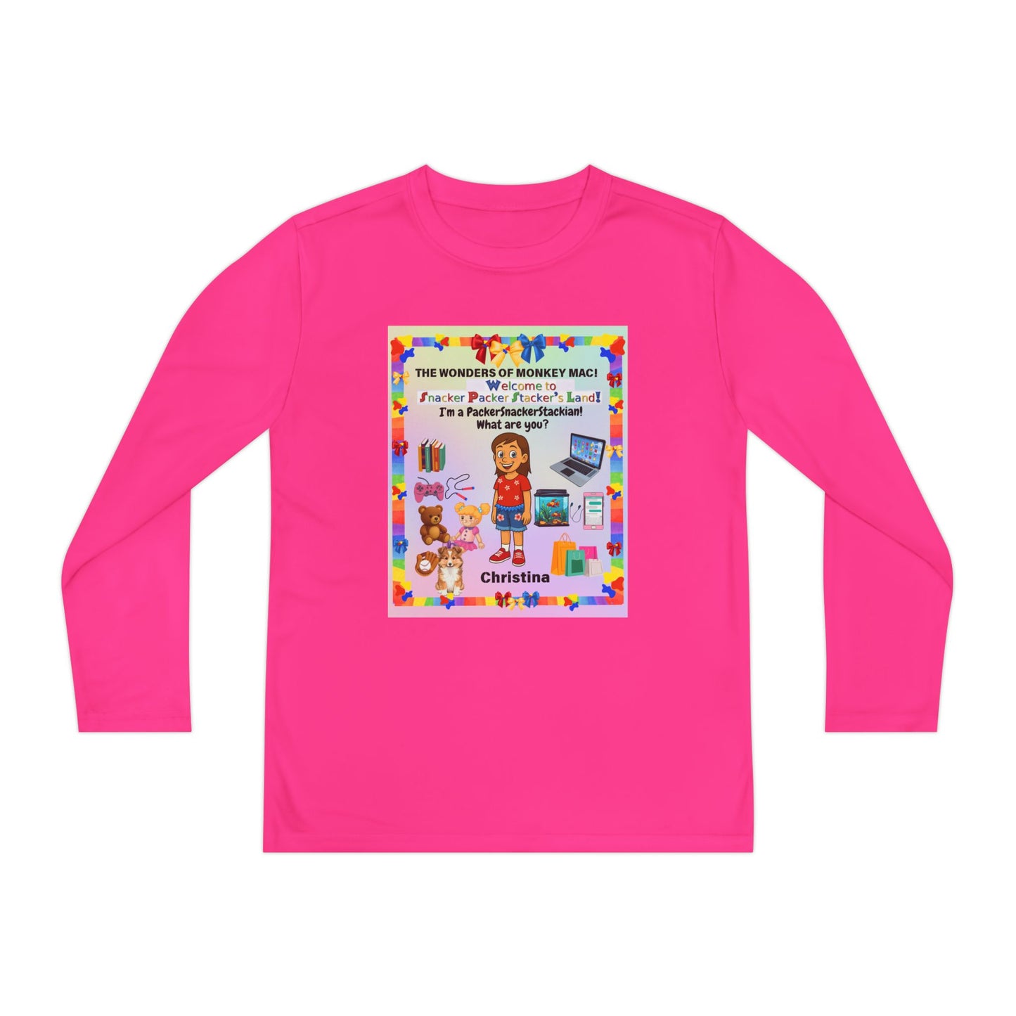 Youth Long Sleeve Tee — "I'm a Pantherchaser" Colorful Kids Reading & School Shirt