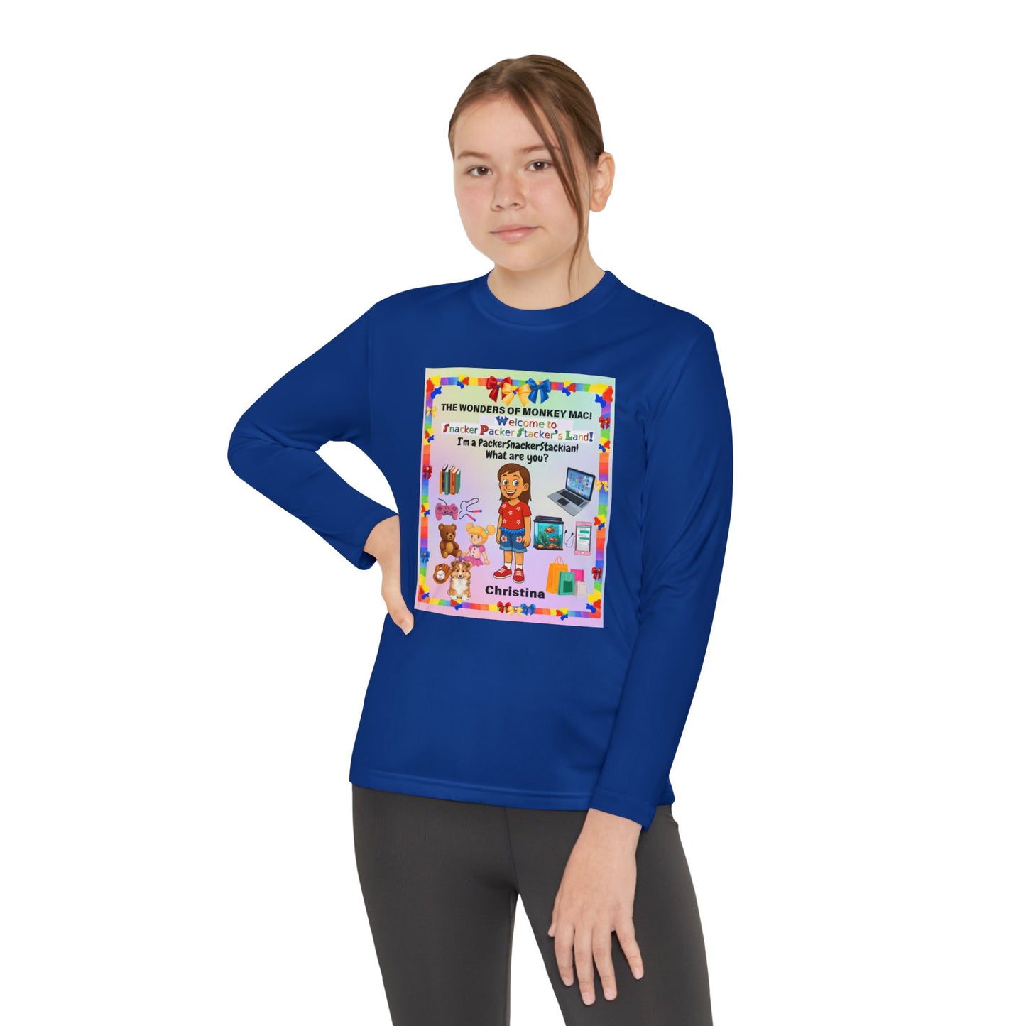 Youth Long Sleeve Tee — "I'm a Pantherchaser" Colorful Kids Reading & School Shirt