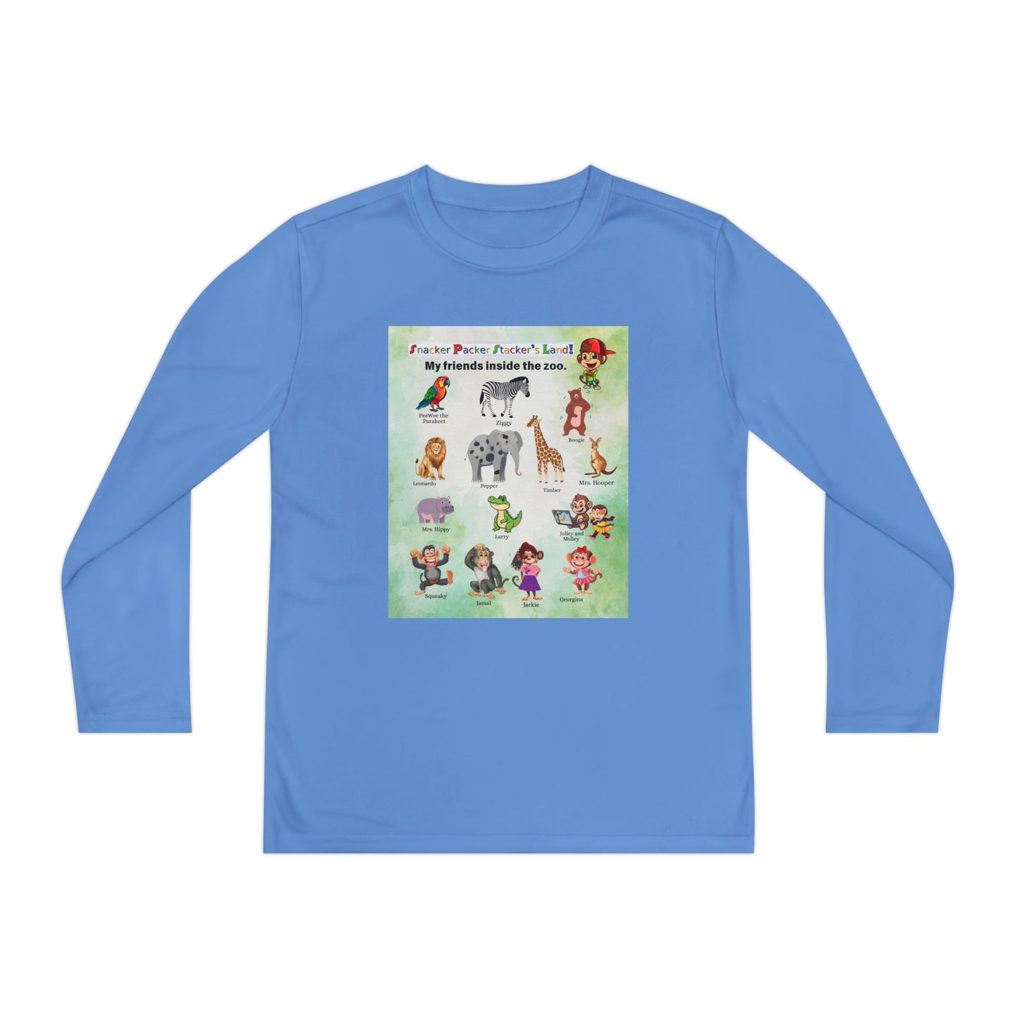 Youth Long Sleeve Competitor Tee - Animal Friends Adventure Design