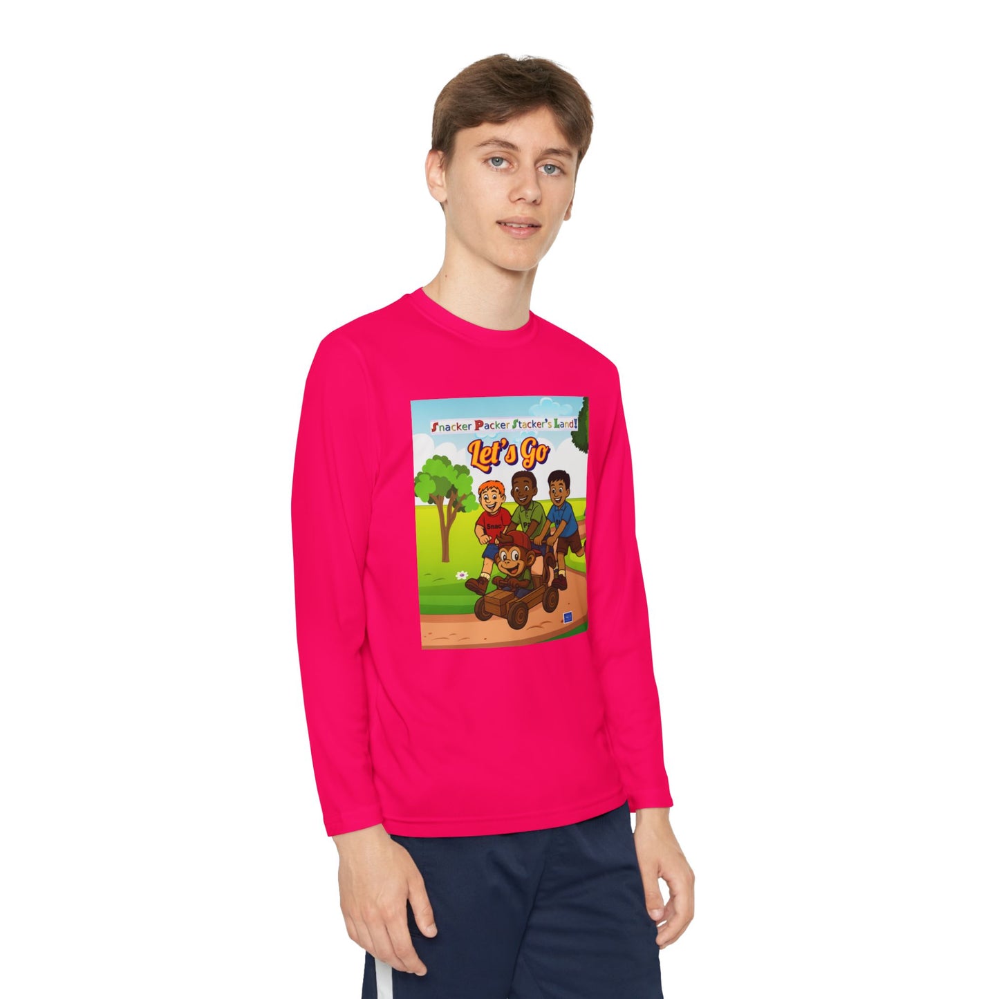 Youth Long Sleeve Graphic Tee - Let's Go Adventure Shirt