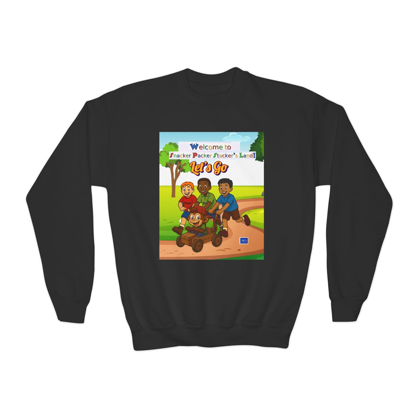 Kids' Cartoon Adventure Crewneck Sweatshirt