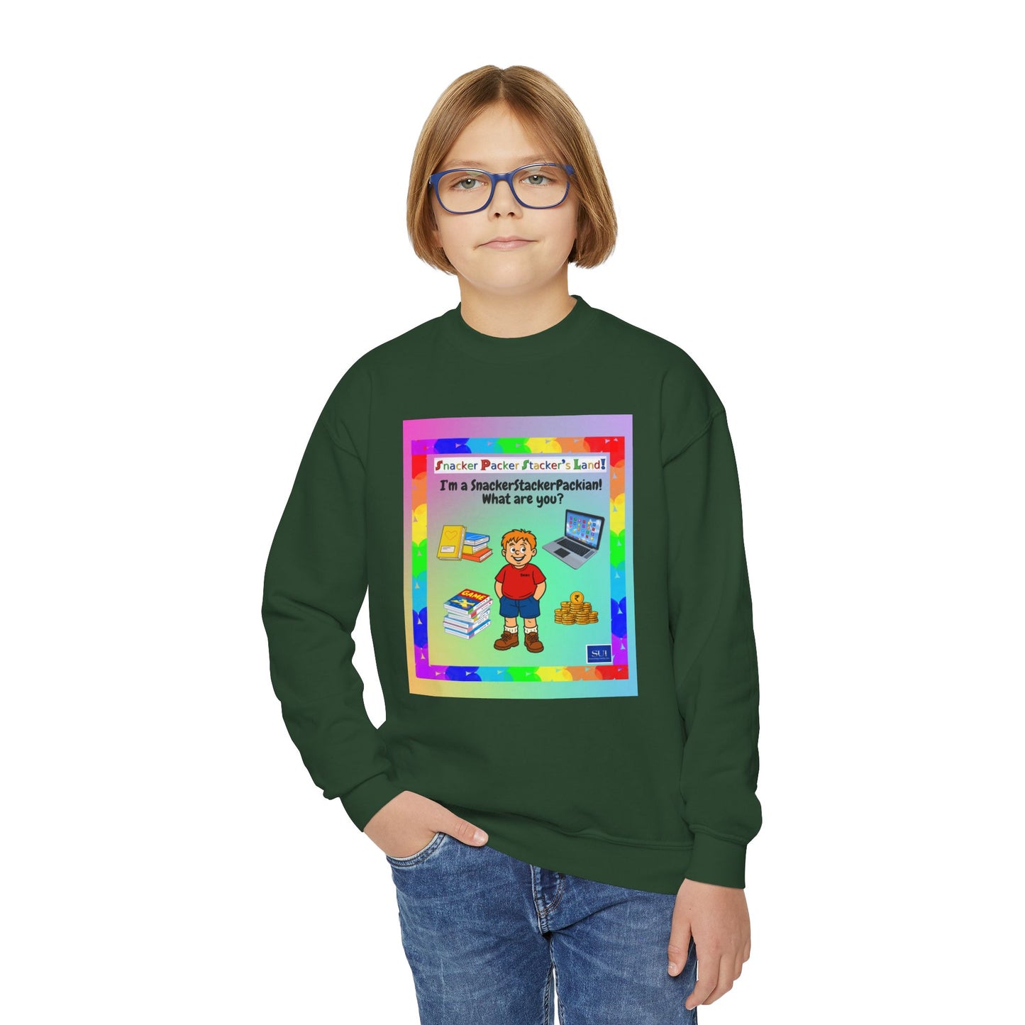 Youth Crewneck Sweatshirt - Inspirational Design for Kids
