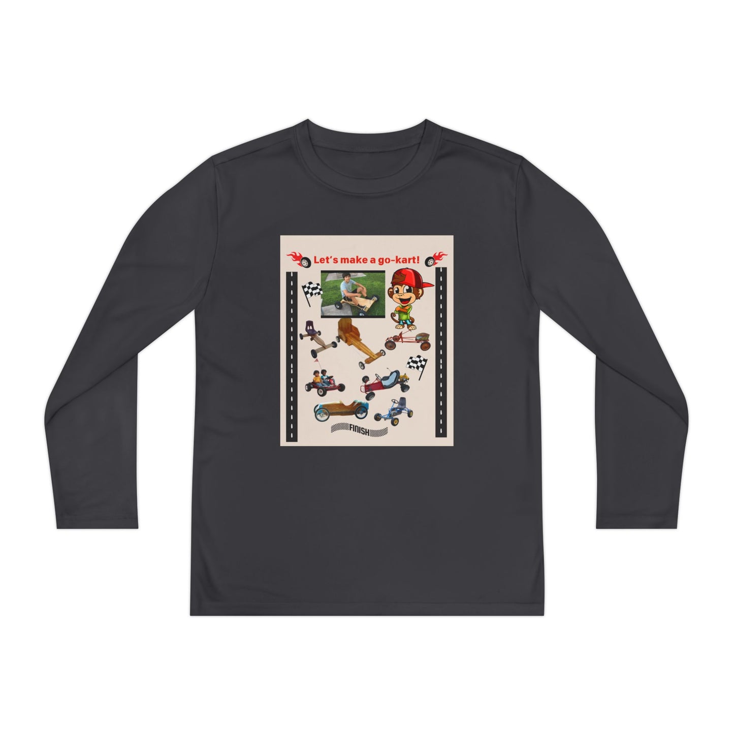 Youth Go-Kart Adventure Youth Long Sleeve Tee