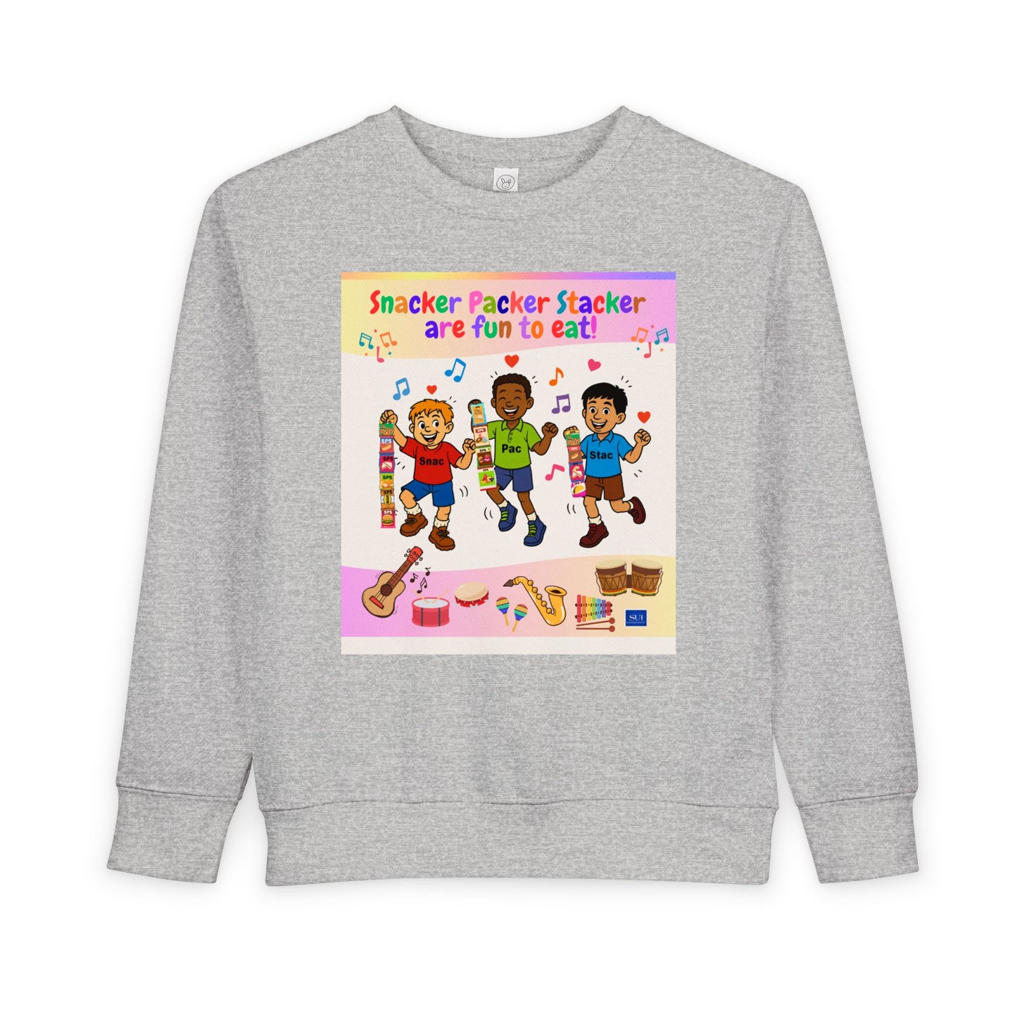 Toddler Fun Sweatshirt with Snack Packer Design
