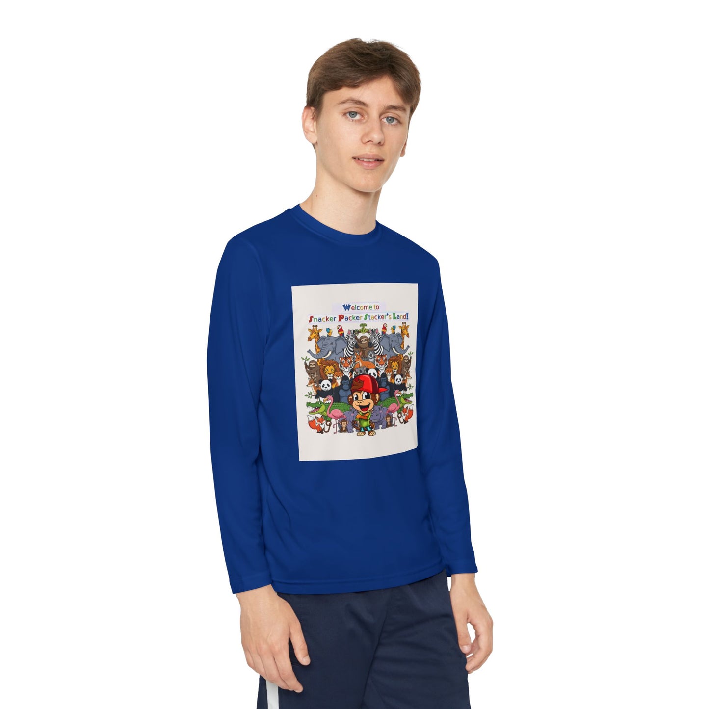 Youth Long Sleeve Competitor Tee with Fun Animal Design