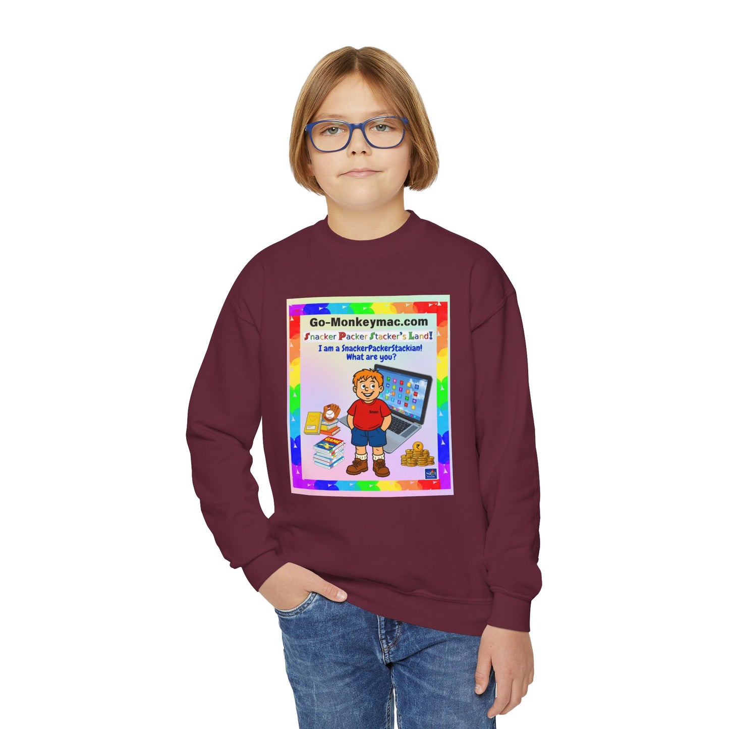 Youth Crewneck Sweatshirt - Inspirational Design for Kids