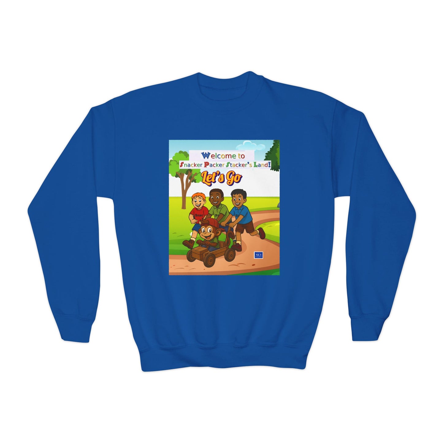 Kids' Cartoon Adventure Crewneck Sweatshirt