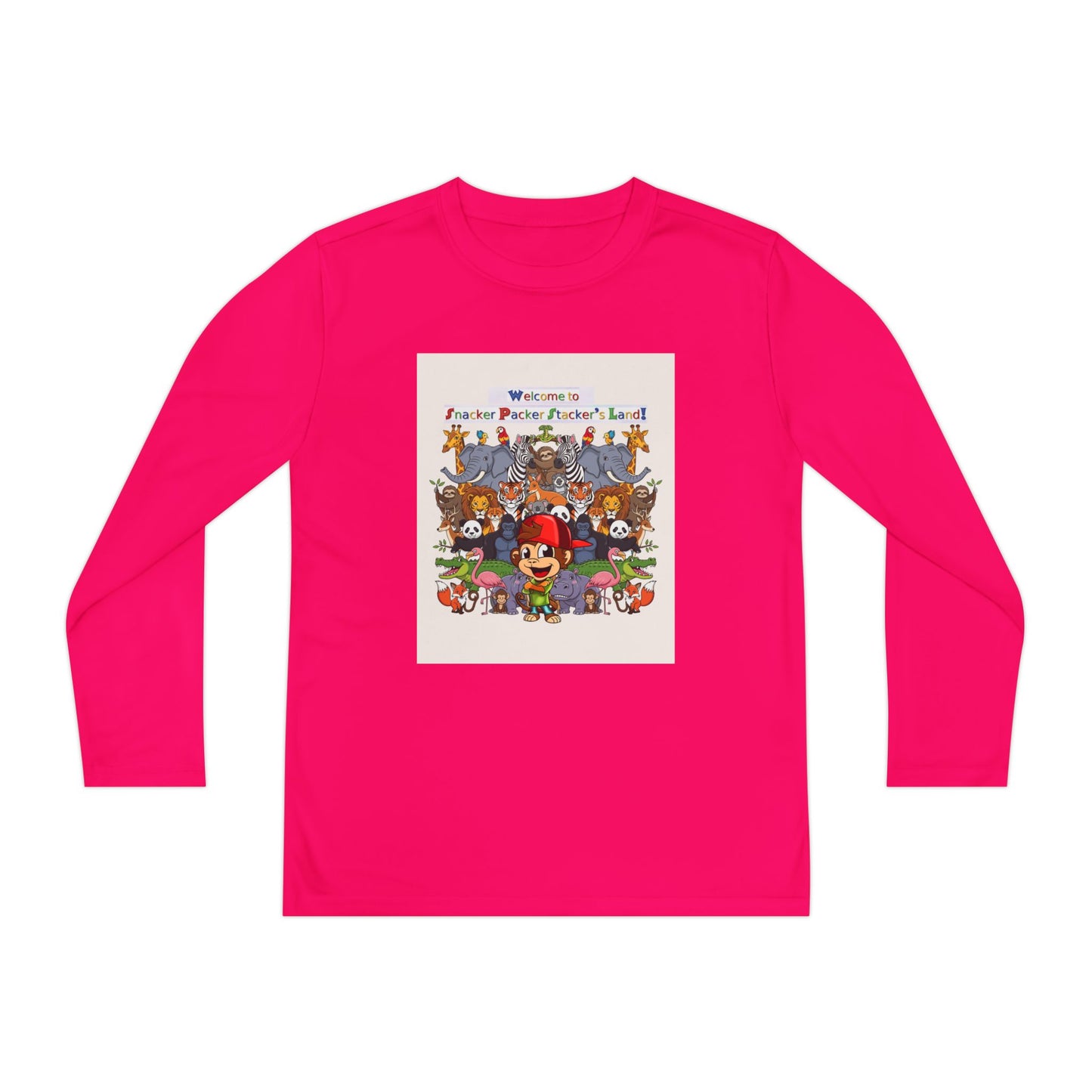 Youth Long Sleeve Competitor Tee with Fun Animal Design