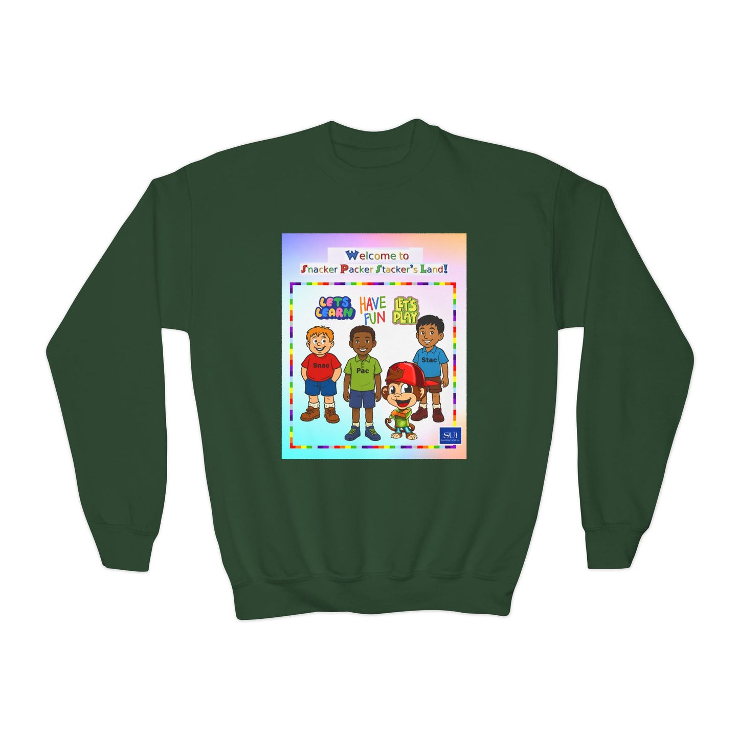 Youth Crewneck Sweatshirt - Welcome to Fun Land Design