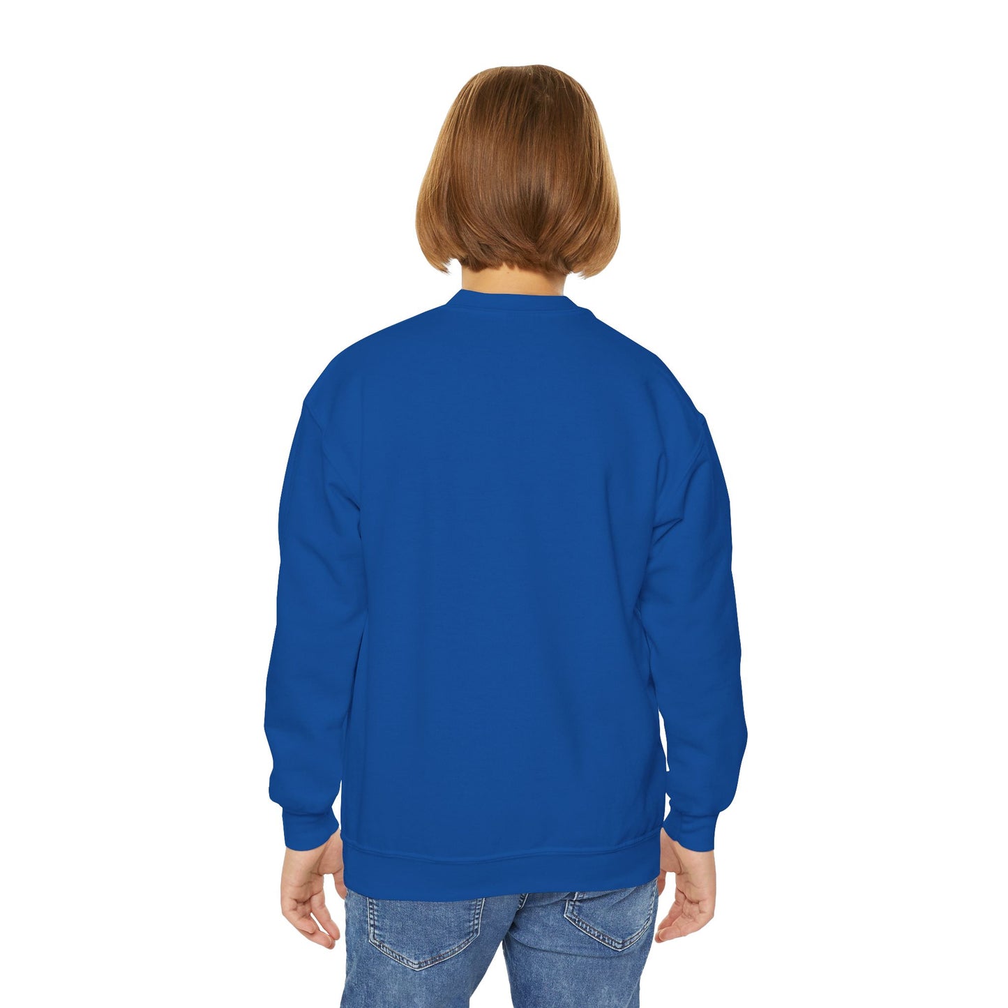Youth Soccer Fun Crewneck Sweatshirt - Colorful Playful Design