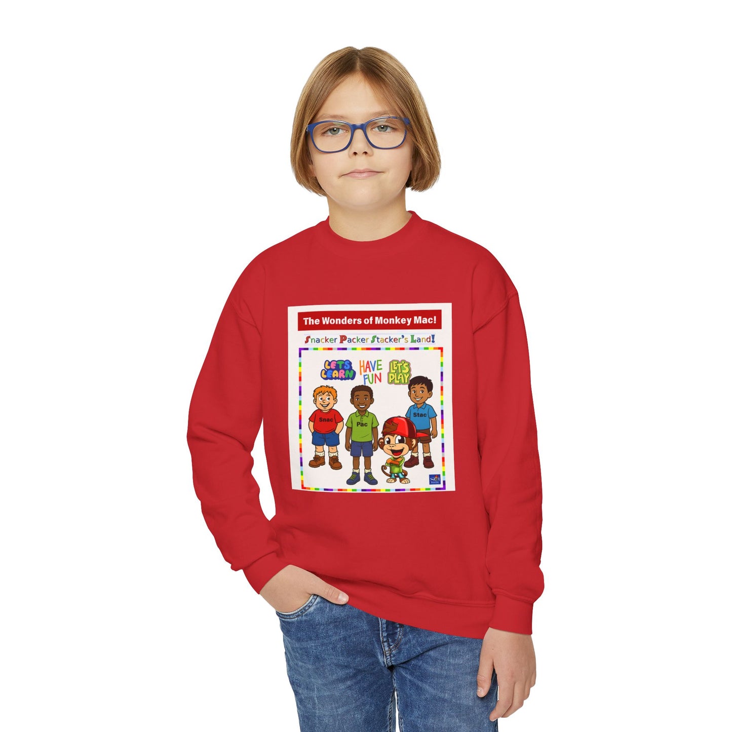 Youth Crewneck Sweatshirt - Welcome to Fun Land Design