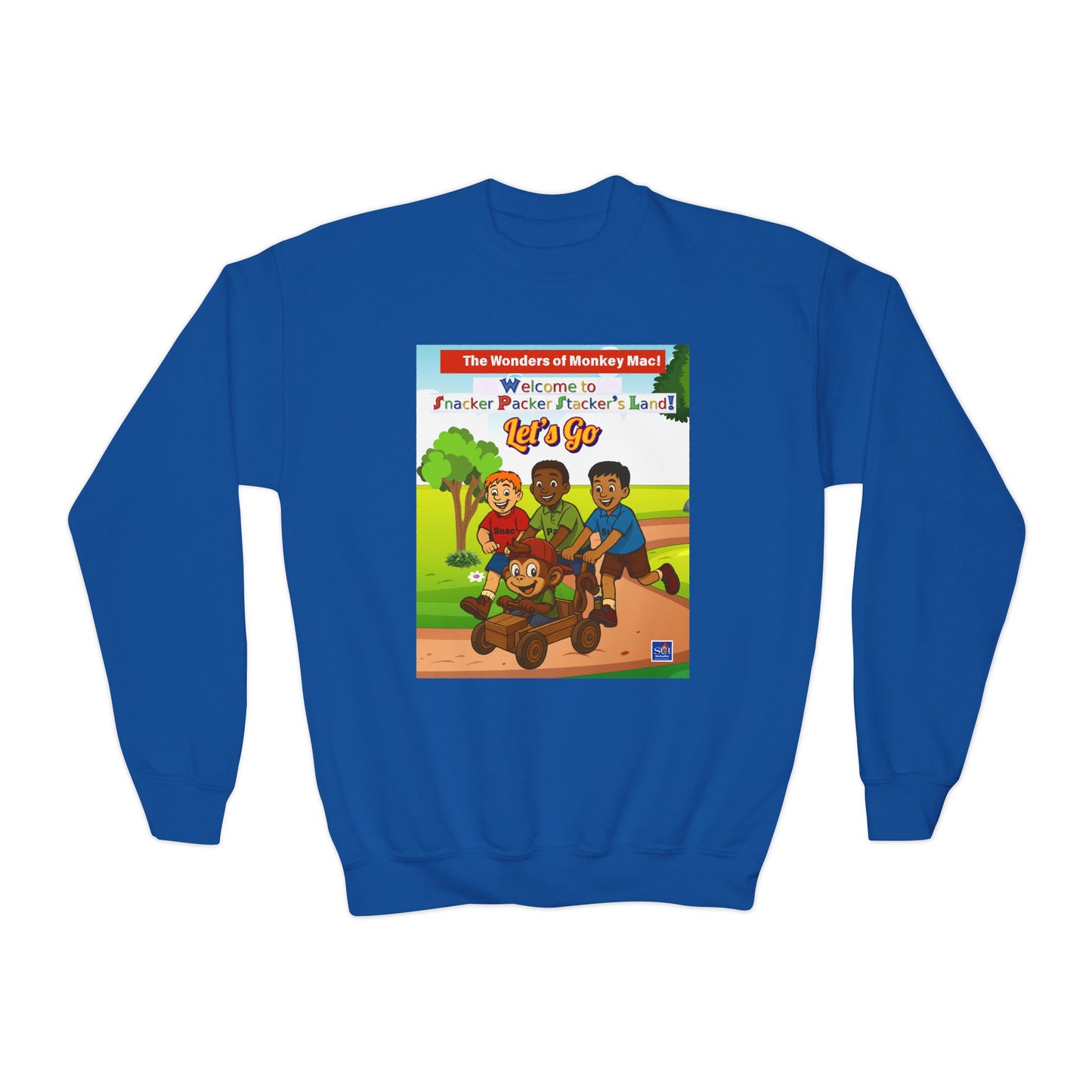 Kids' Cartoon Adventure Crewneck Sweatshirt