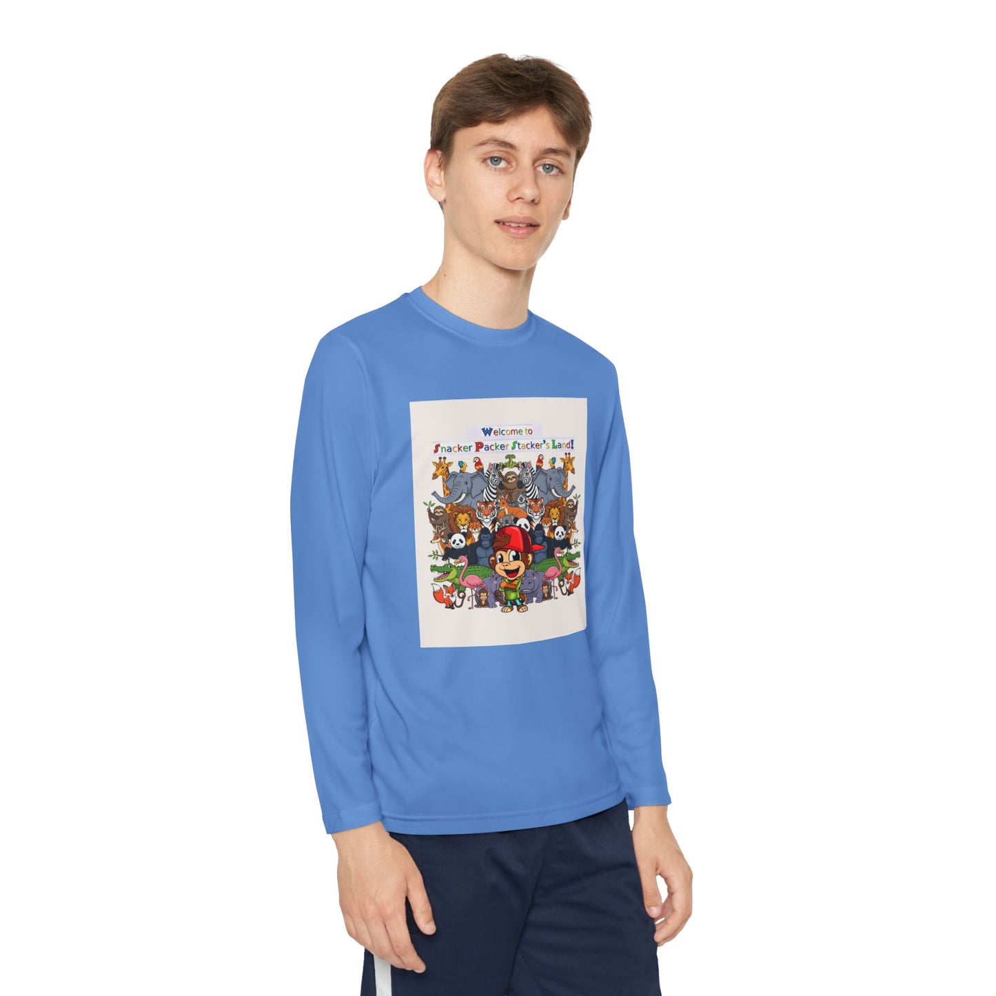 Youth Long Sleeve Competitor Tee with Fun Animal Design