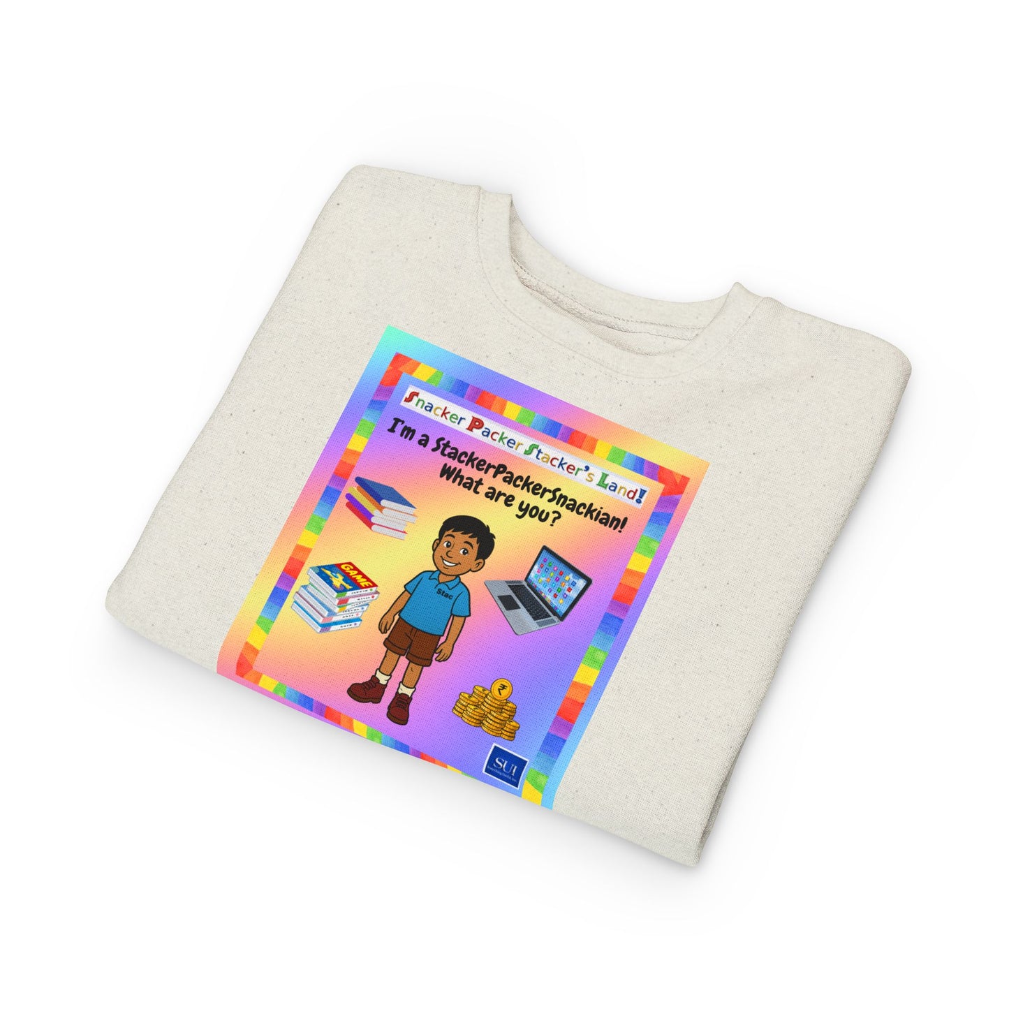 Toddler Sweatshirt - I'm a StackerPackerSnacker! Playful Kids Apparel