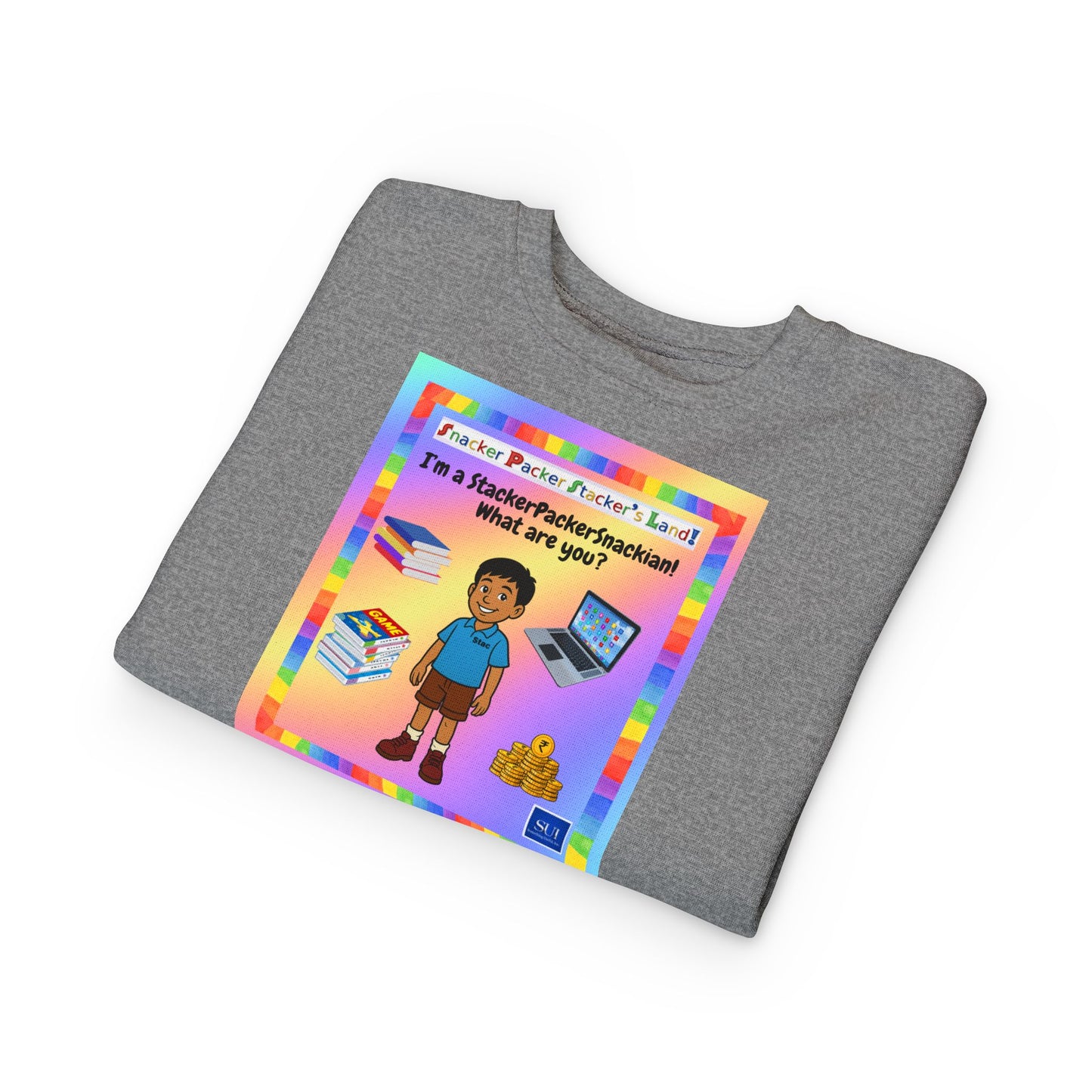 Toddler Sweatshirt - I'm a StackerPackerSnacker! Playful Kids Apparel