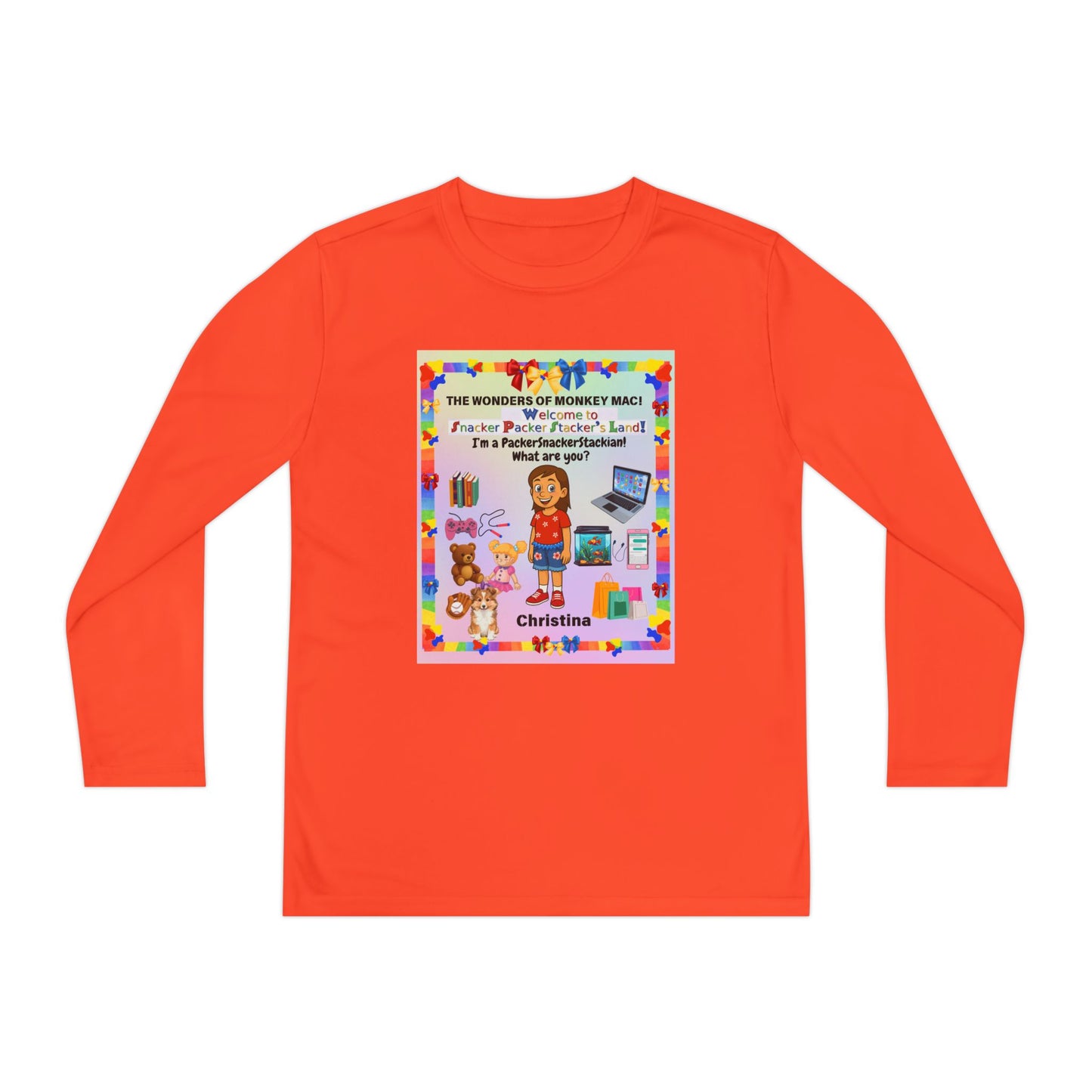Youth Long Sleeve Tee — "I'm a Pantherchaser" Colorful Kids Reading & School Shirt