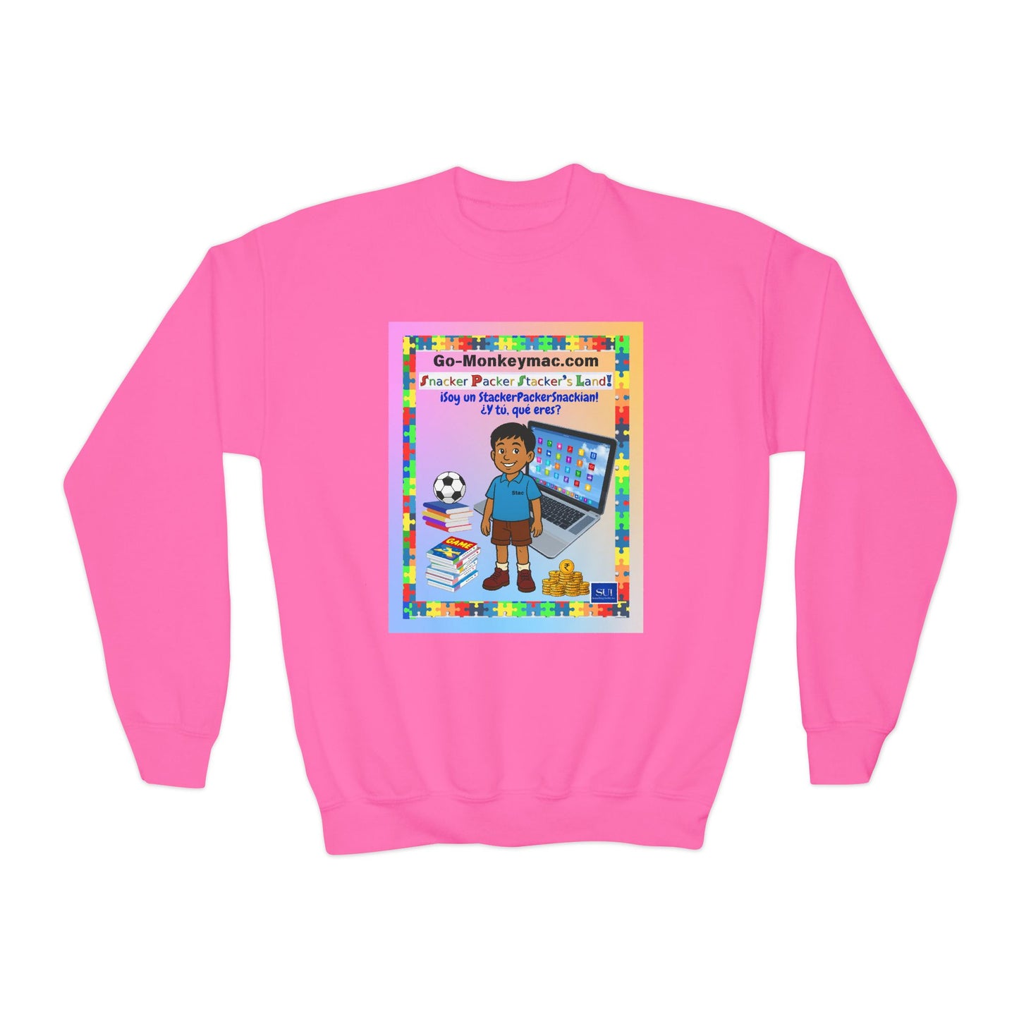 Youth Crewneck Sweatshirt - "I'm a Teacher's Favorite, What Are You?"