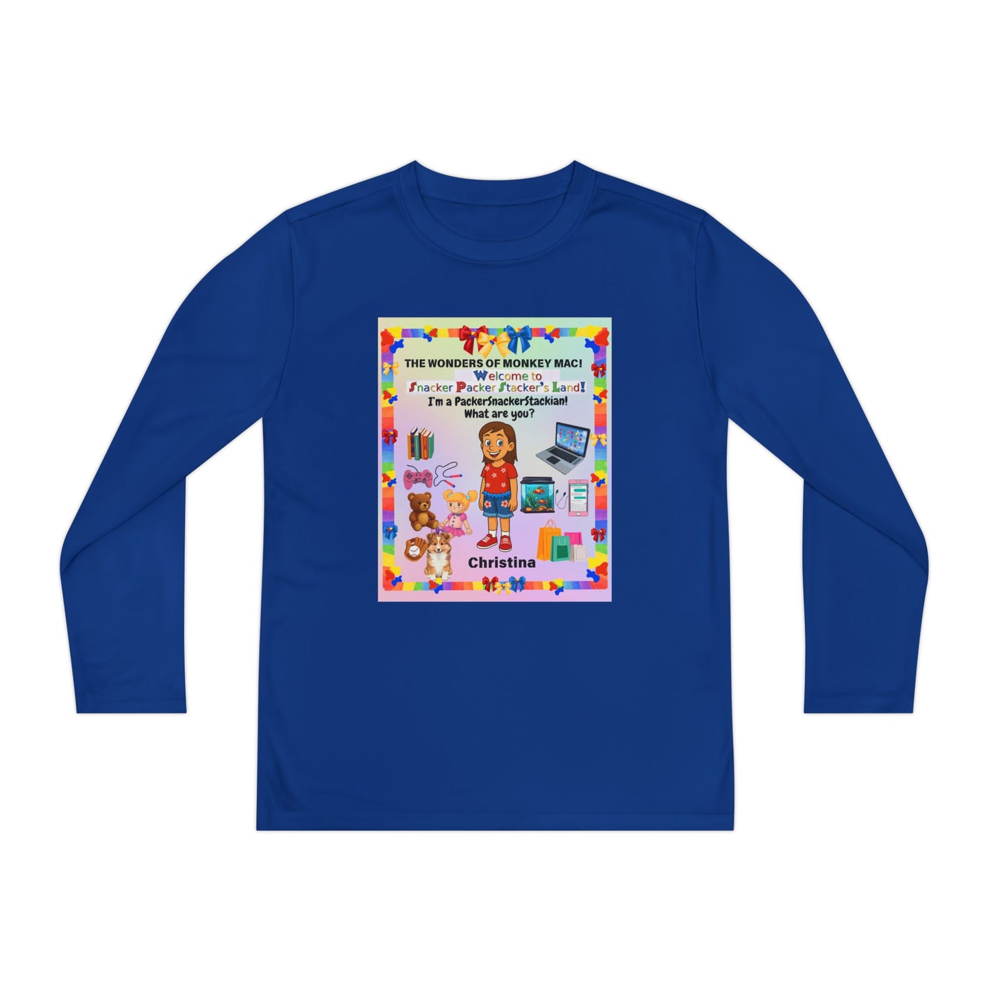 Youth Long Sleeve Tee — "I'm a Pantherchaser" Colorful Kids Reading & School Shirt