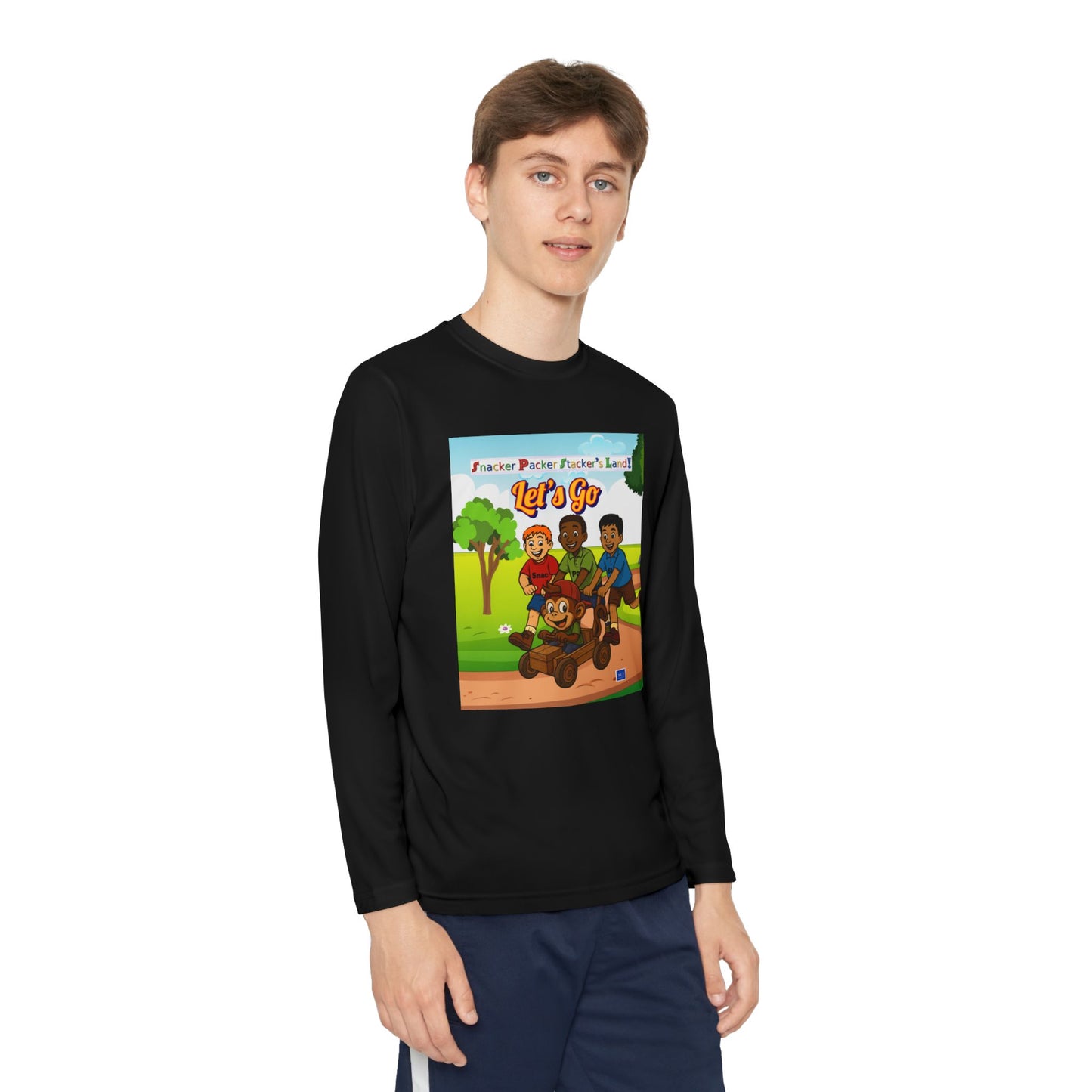 Youth Long Sleeve Graphic Tee - Let's Go Adventure Shirt