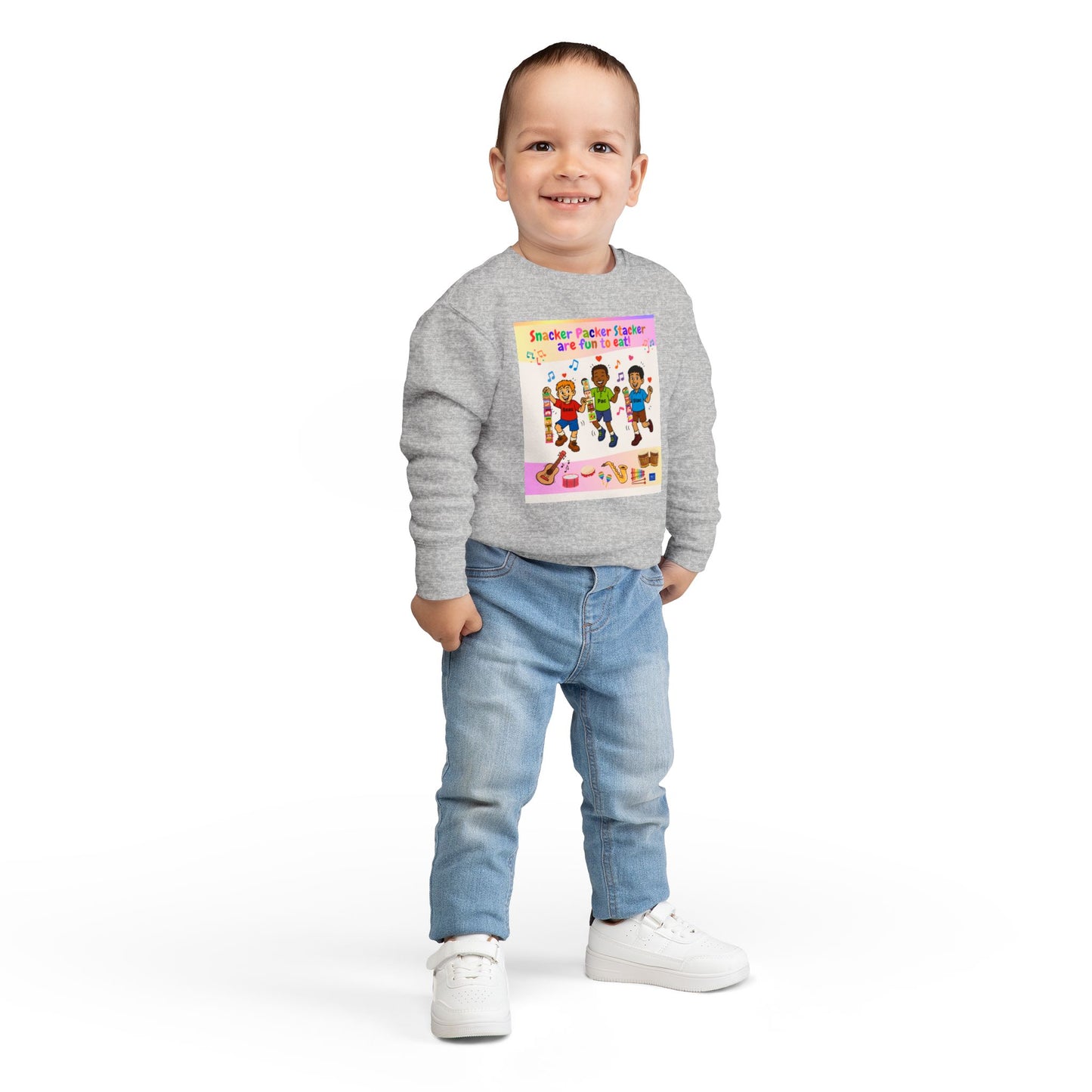 Toddler Fun Sweatshirt with Snack Packer Design