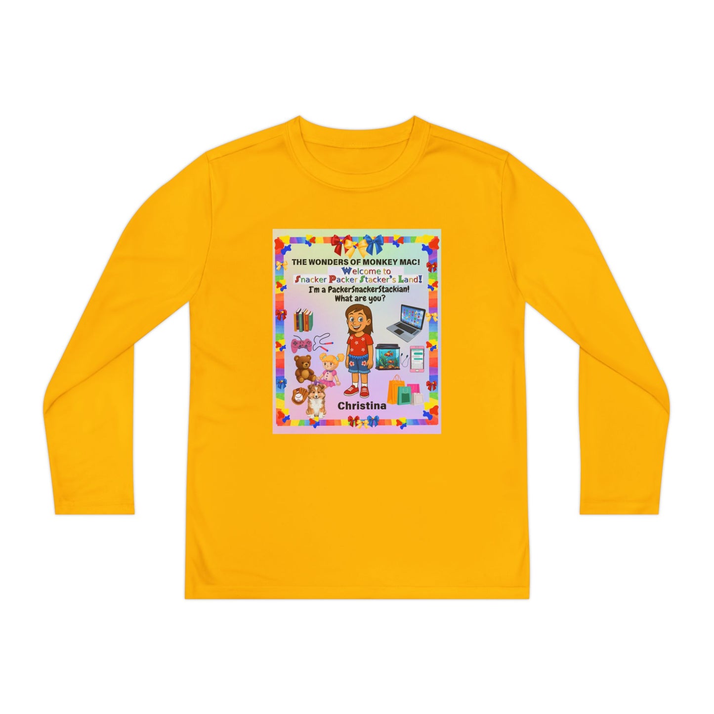 Youth Long Sleeve Tee — "I'm a Pantherchaser" Colorful Kids Reading & School Shirt