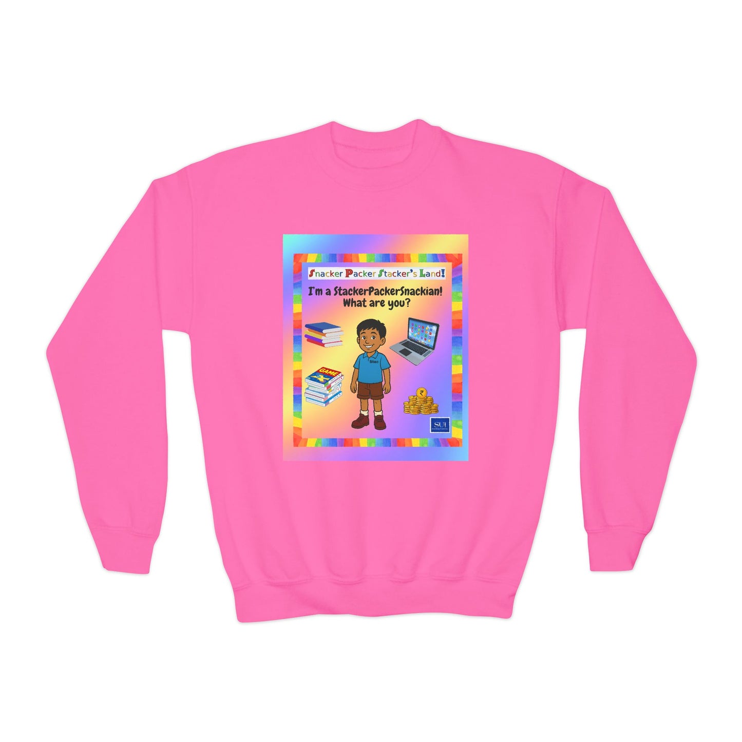 Youth Crewneck Sweatshirt - "I'm a Teacher's Favorite, What Are You?"
