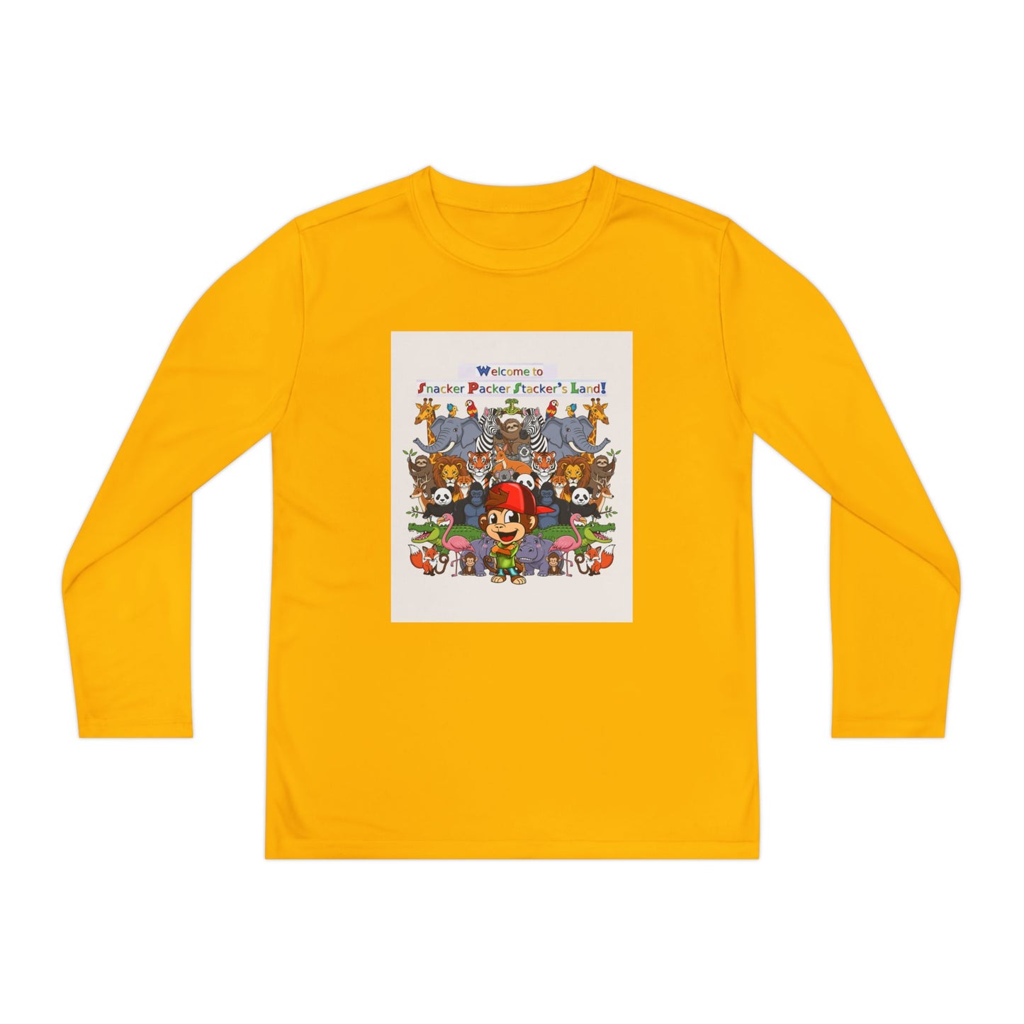 Youth Long Sleeve Competitor Tee with Fun Animal Design