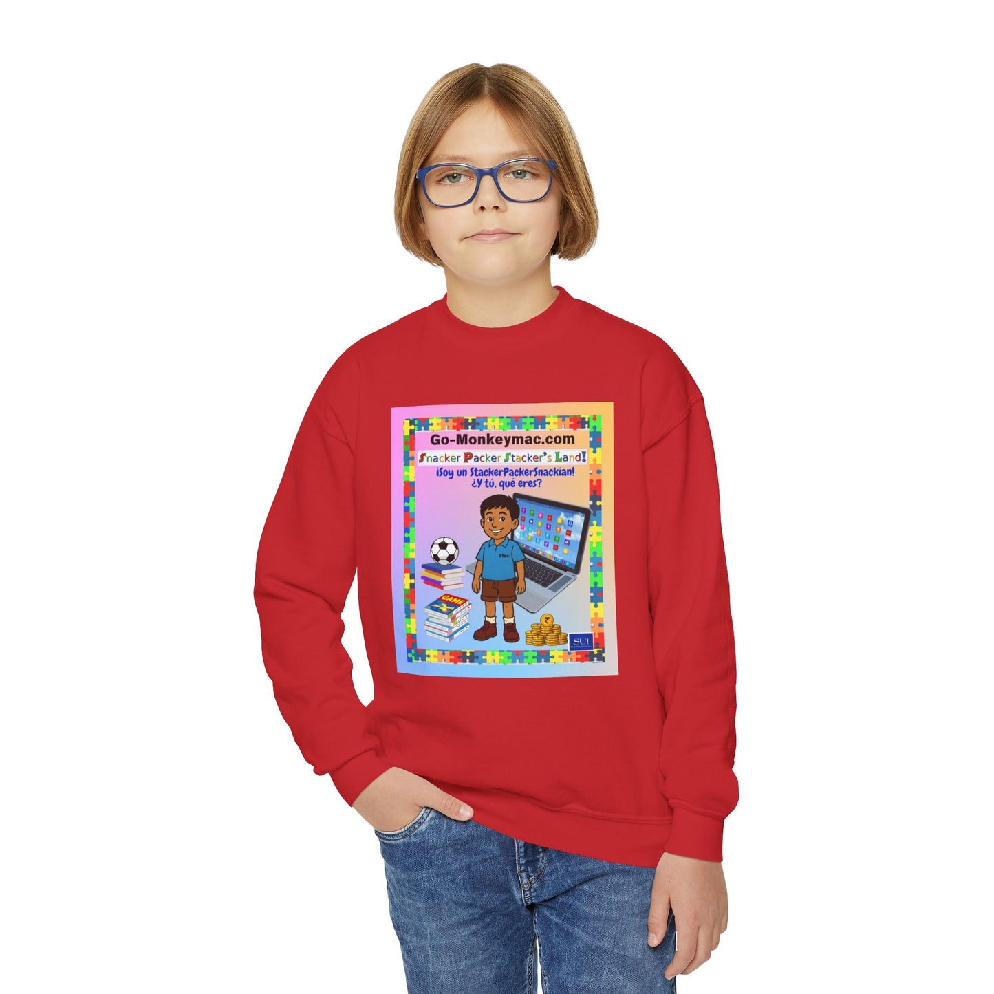 Youth Crewneck Sweatshirt - "I'm a Teacher's Favorite, What Are You?"