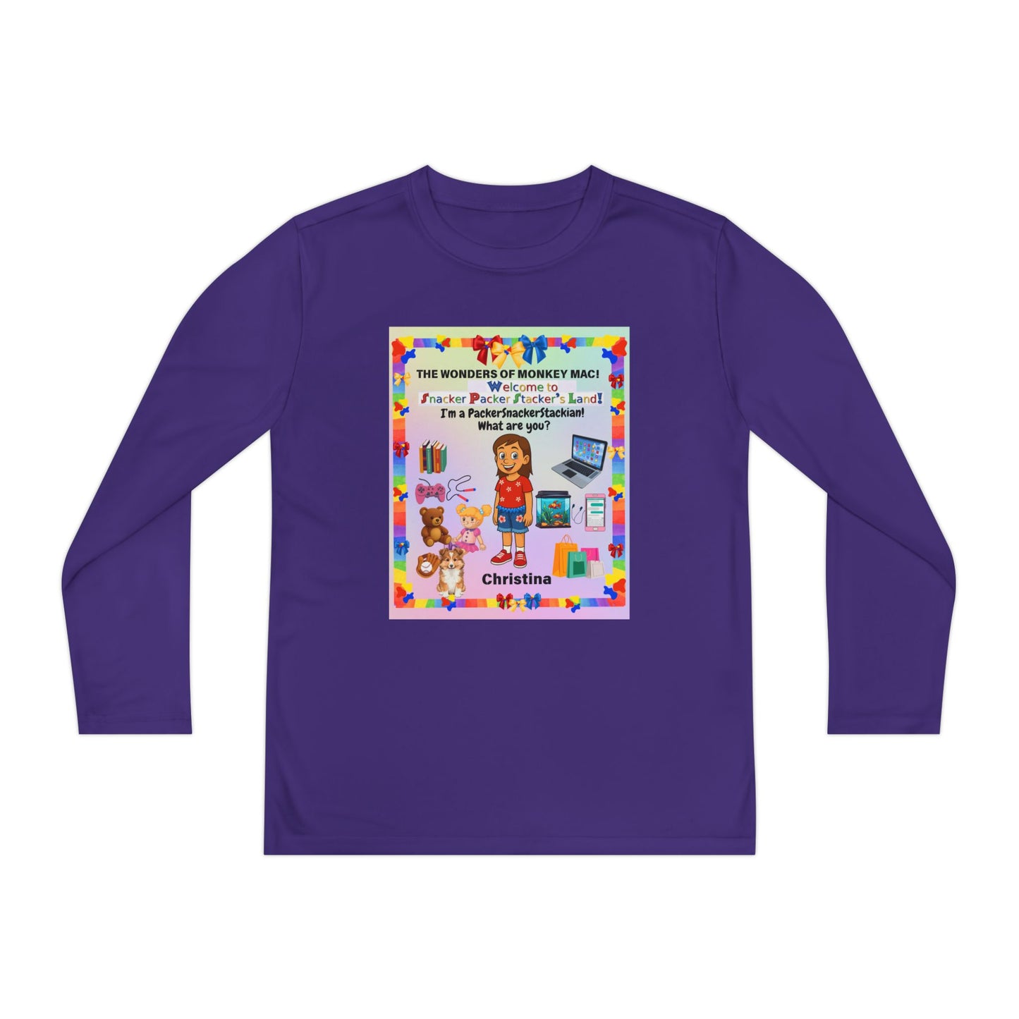 Youth Long Sleeve Tee — "I'm a Pantherchaser" Colorful Kids Reading & School Shirt