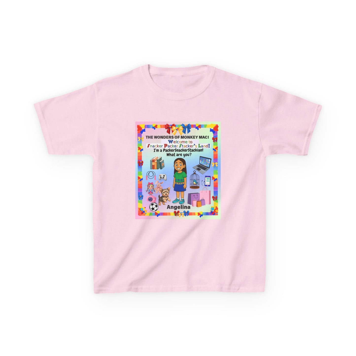 Youth Long Sleeve Tee — Personalized 'Angelina' Birthday/School Celebration Design
