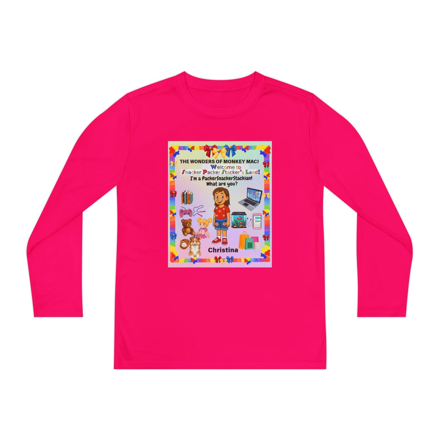 Youth Long Sleeve Tee — "I'm a Pantherchaser" Colorful Kids Reading & School Shirt