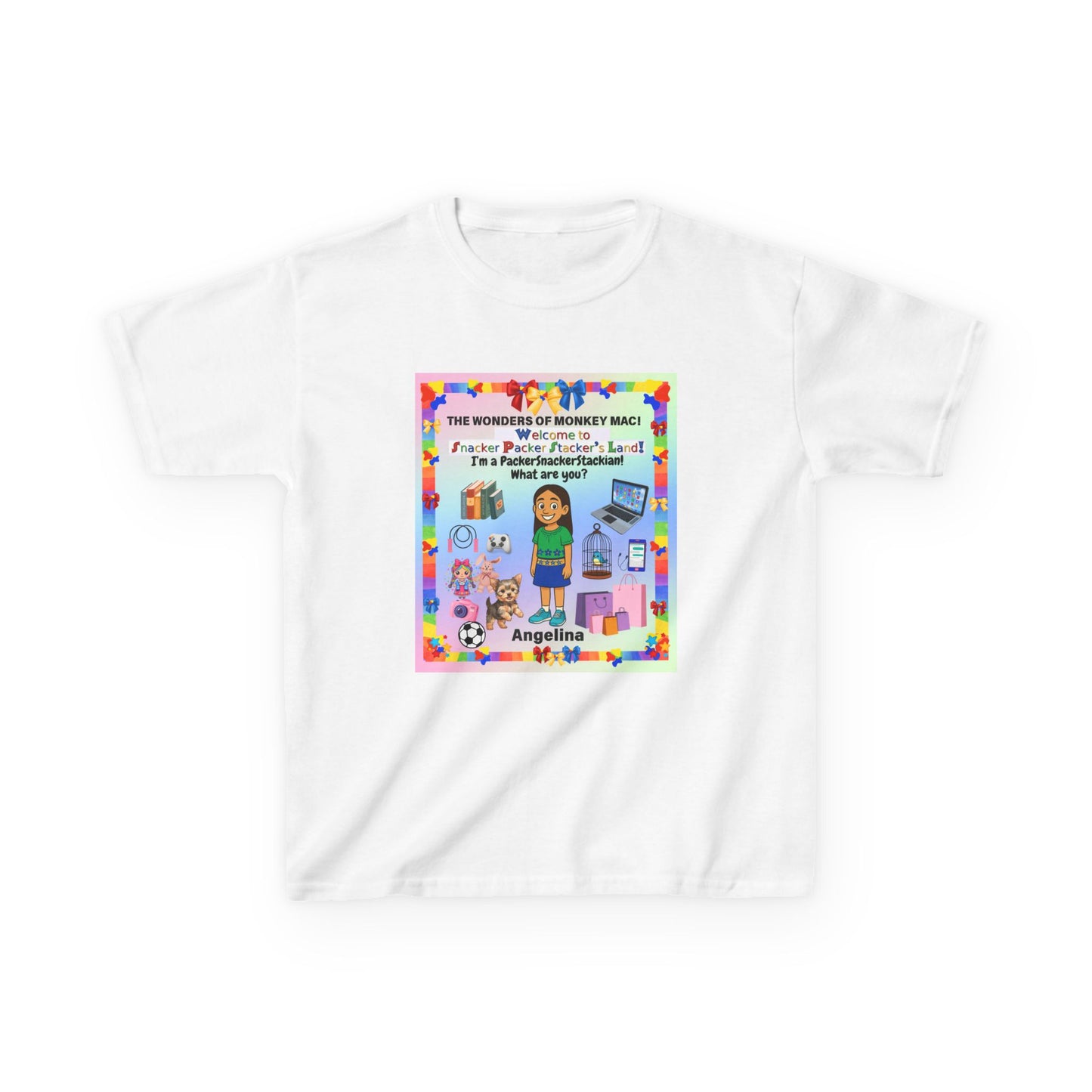 Youth Long Sleeve Tee — Personalized 'Angelina' Birthday/School Celebration Design
