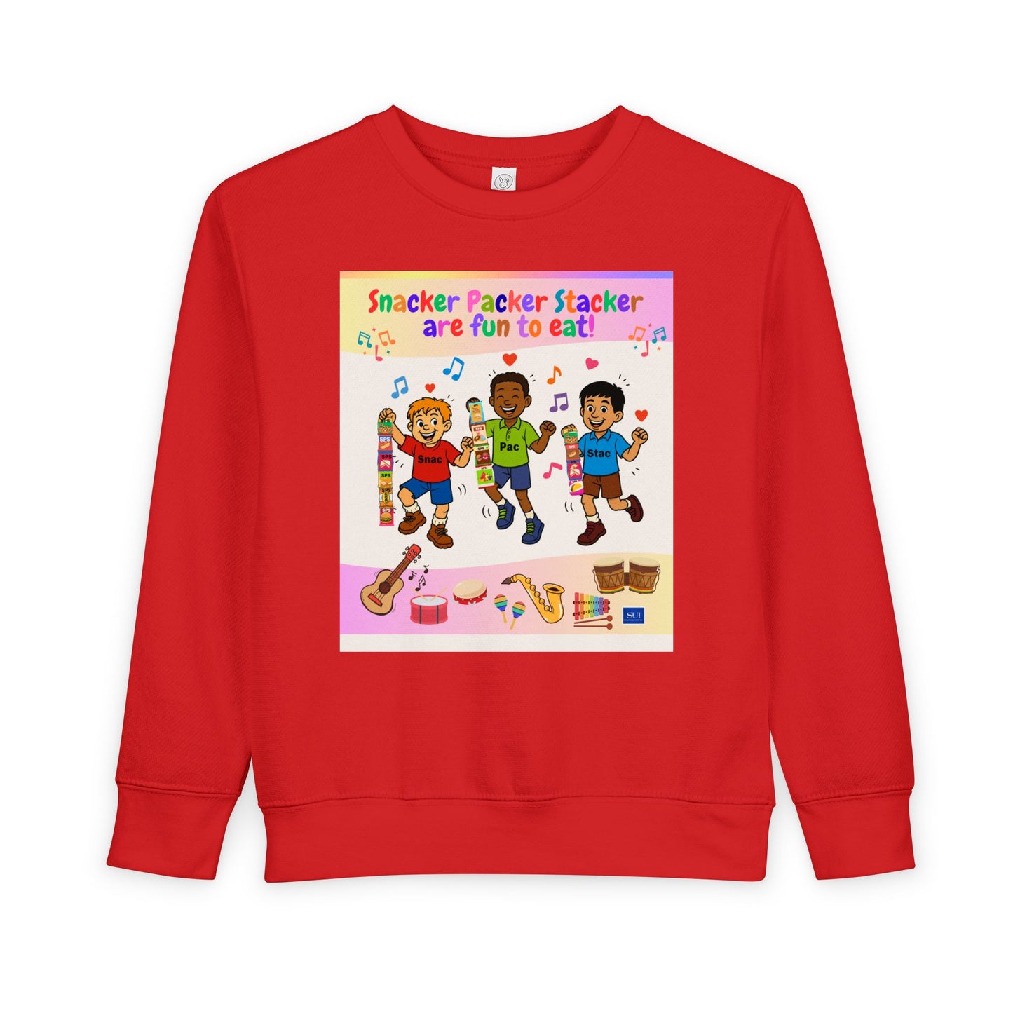 Toddler Fun Sweatshirt with Snack Packer Design