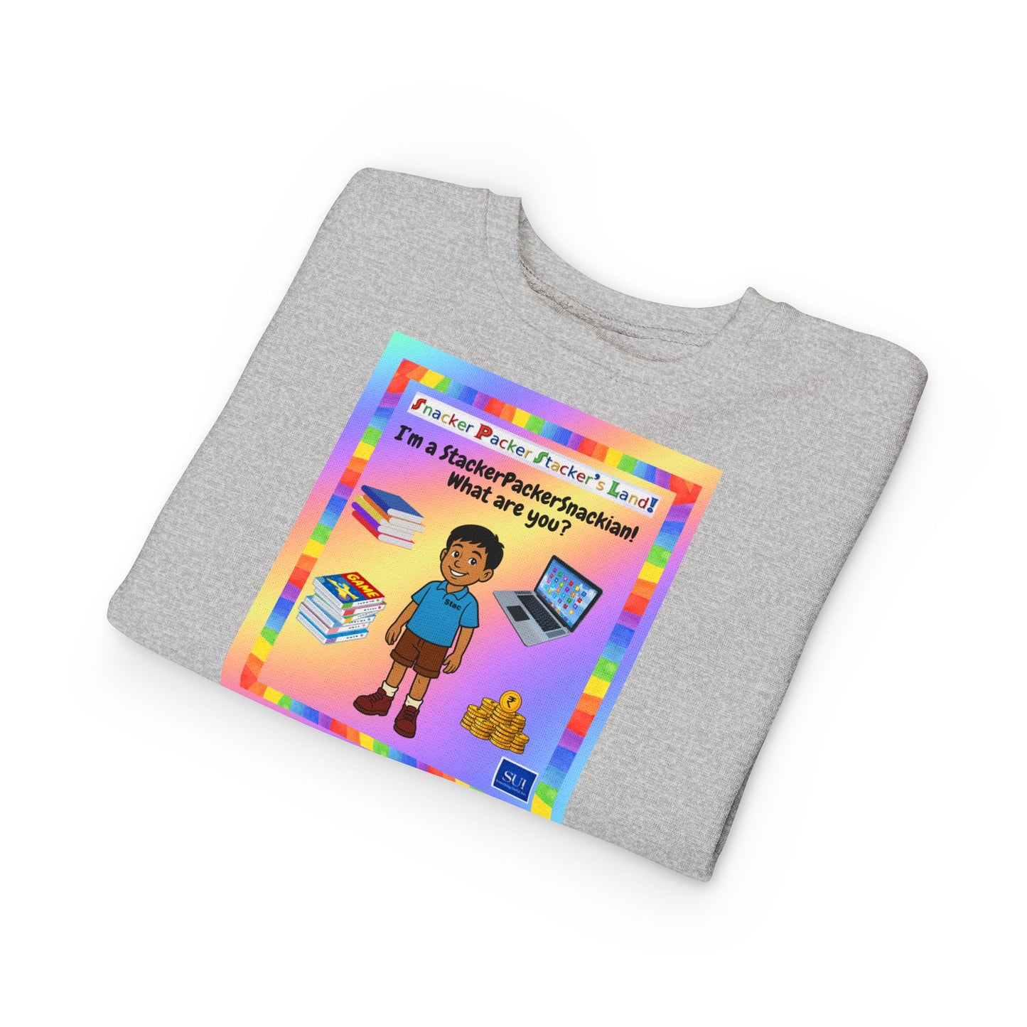 Toddler Sweatshirt - I'm a StackerPackerSnacker! Playful Kids Apparel