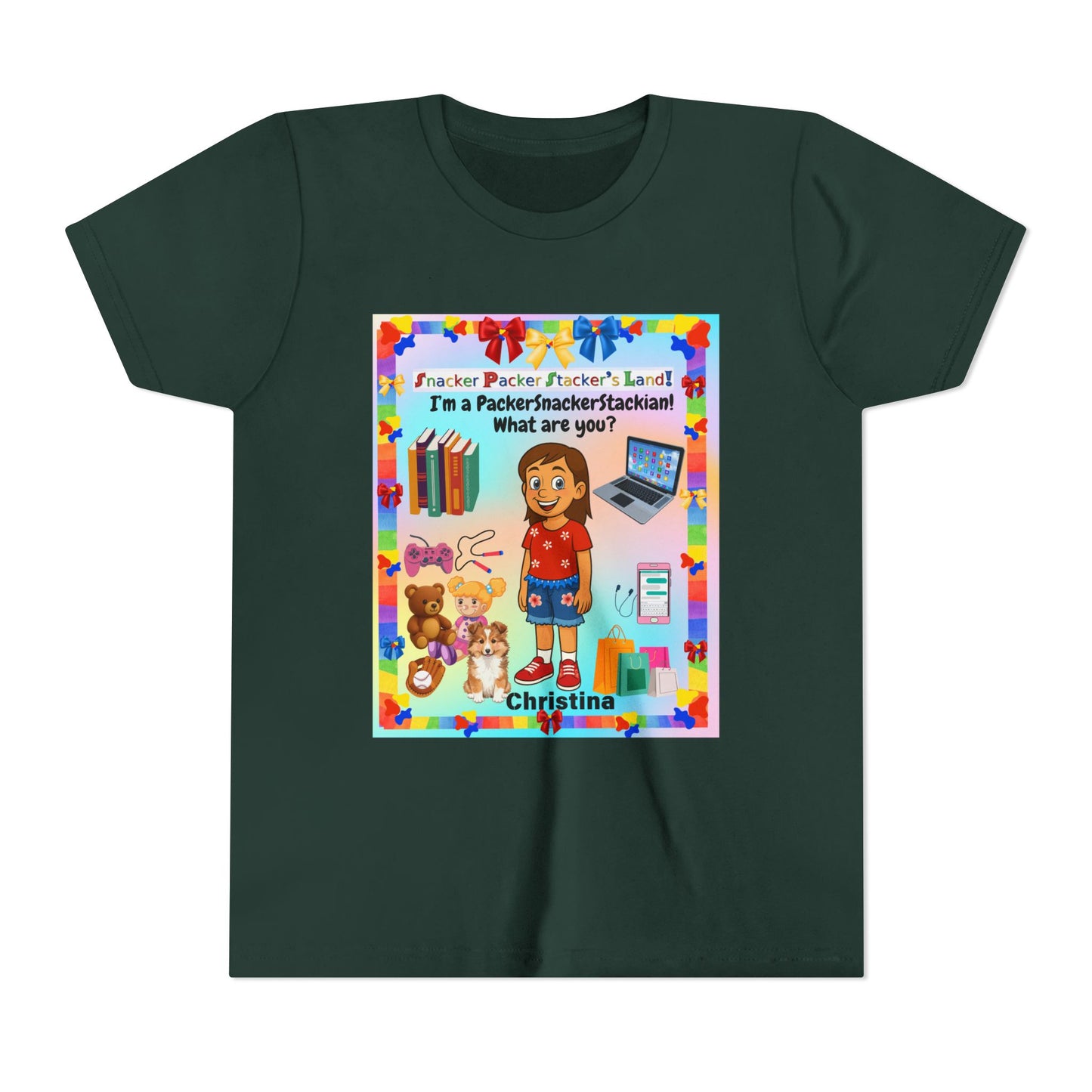 Youth Tee — Personalized "I'm a Packer/Sacker/Stackin' What are you?" Cartoon Kid Shirt