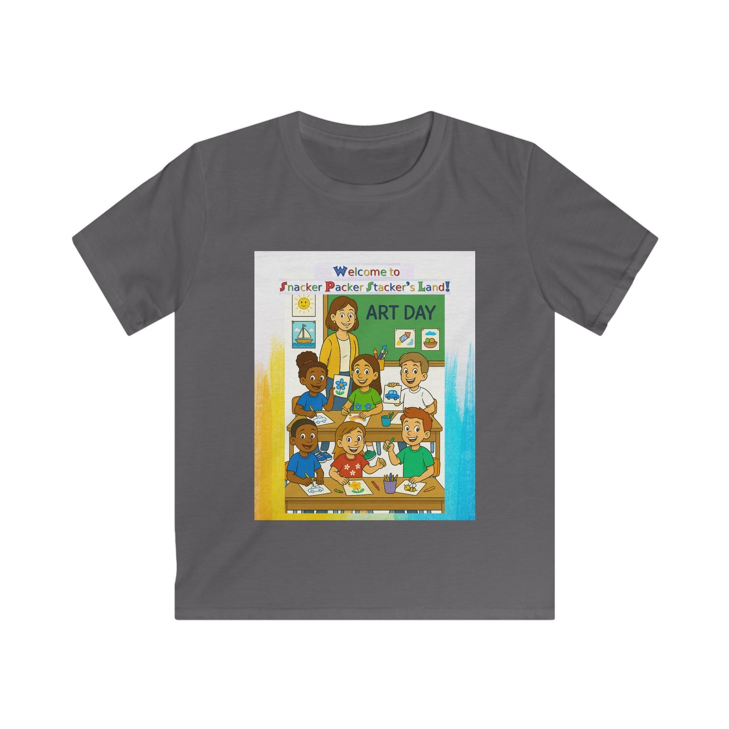 Art Day Kids Tee - Welcome to Painter Pacific's Artist Land