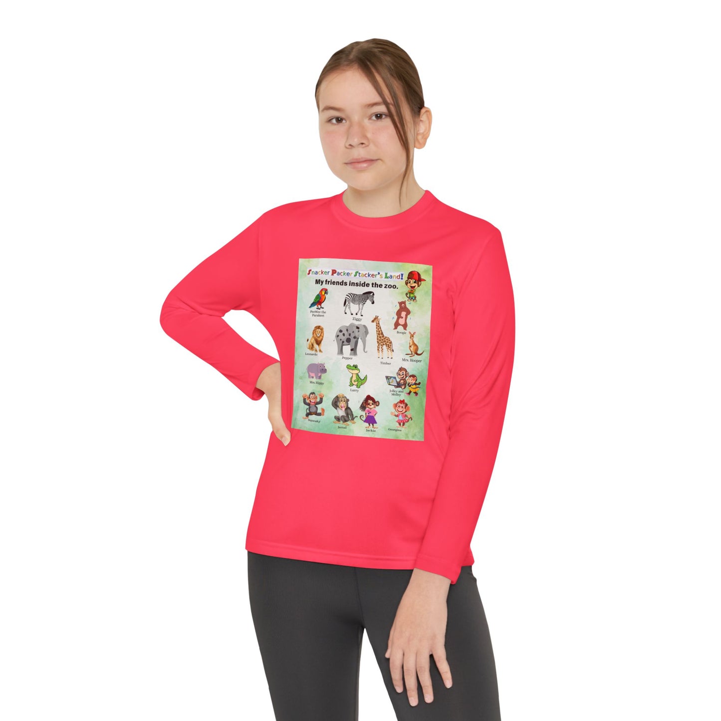 Youth Long Sleeve Competitor Tee - Animal Friends Adventure Design