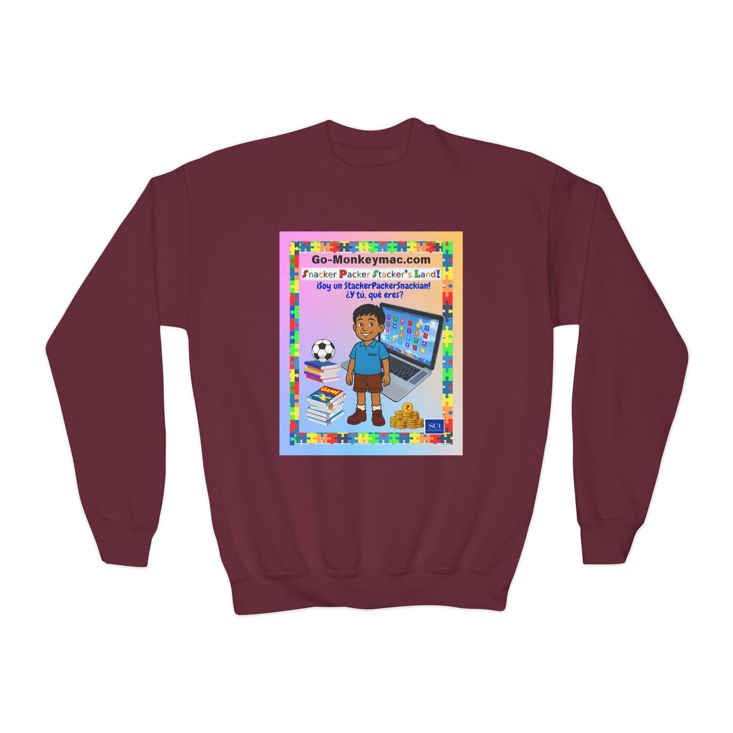 Youth Crewneck Sweatshirt - "I'm a Teacher's Favorite, What Are You?"