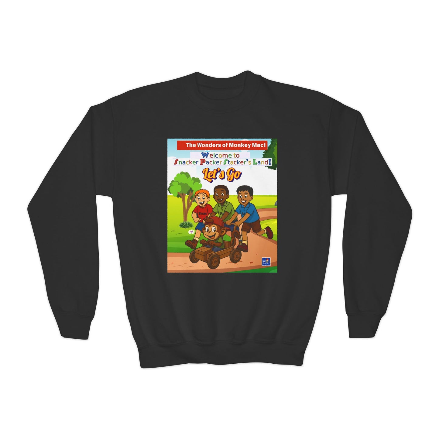Kids' Cartoon Adventure Crewneck Sweatshirt