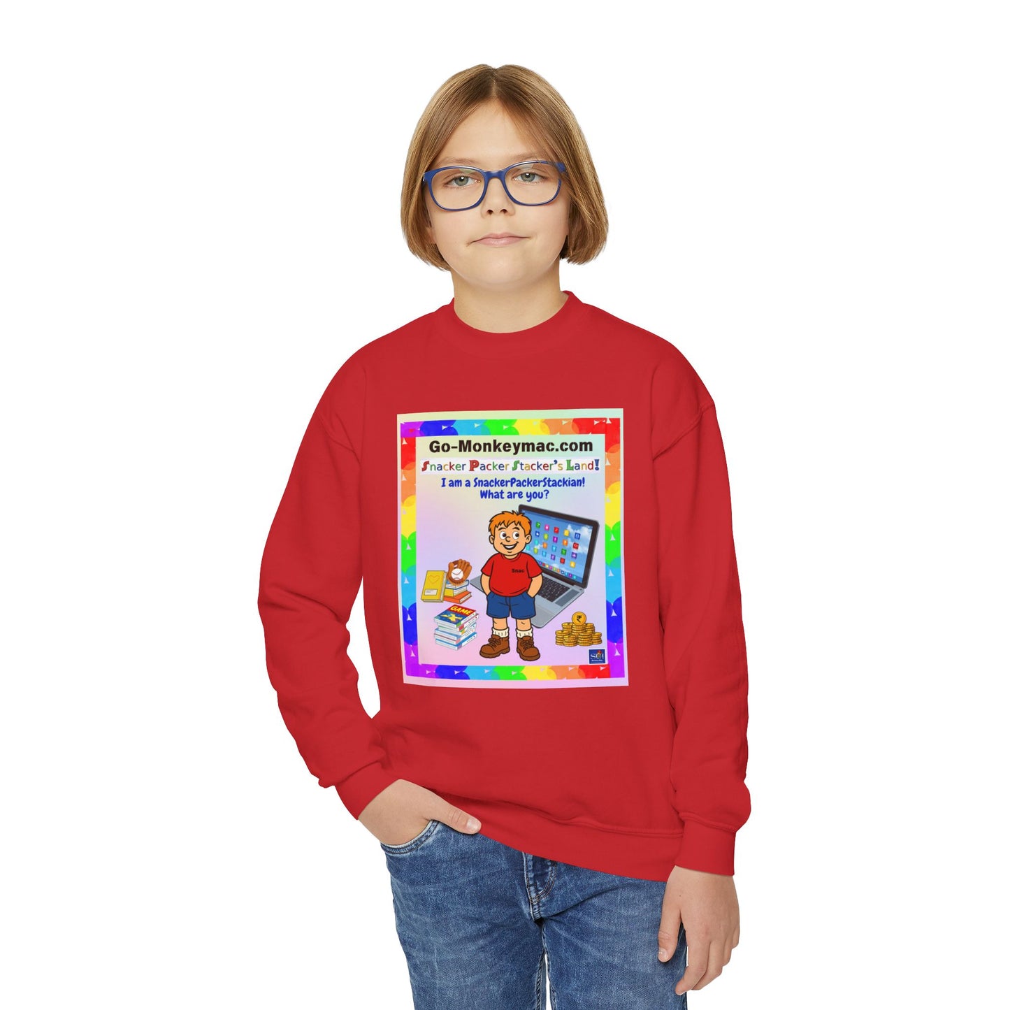Youth Crewneck Sweatshirt - Inspirational Design for Kids