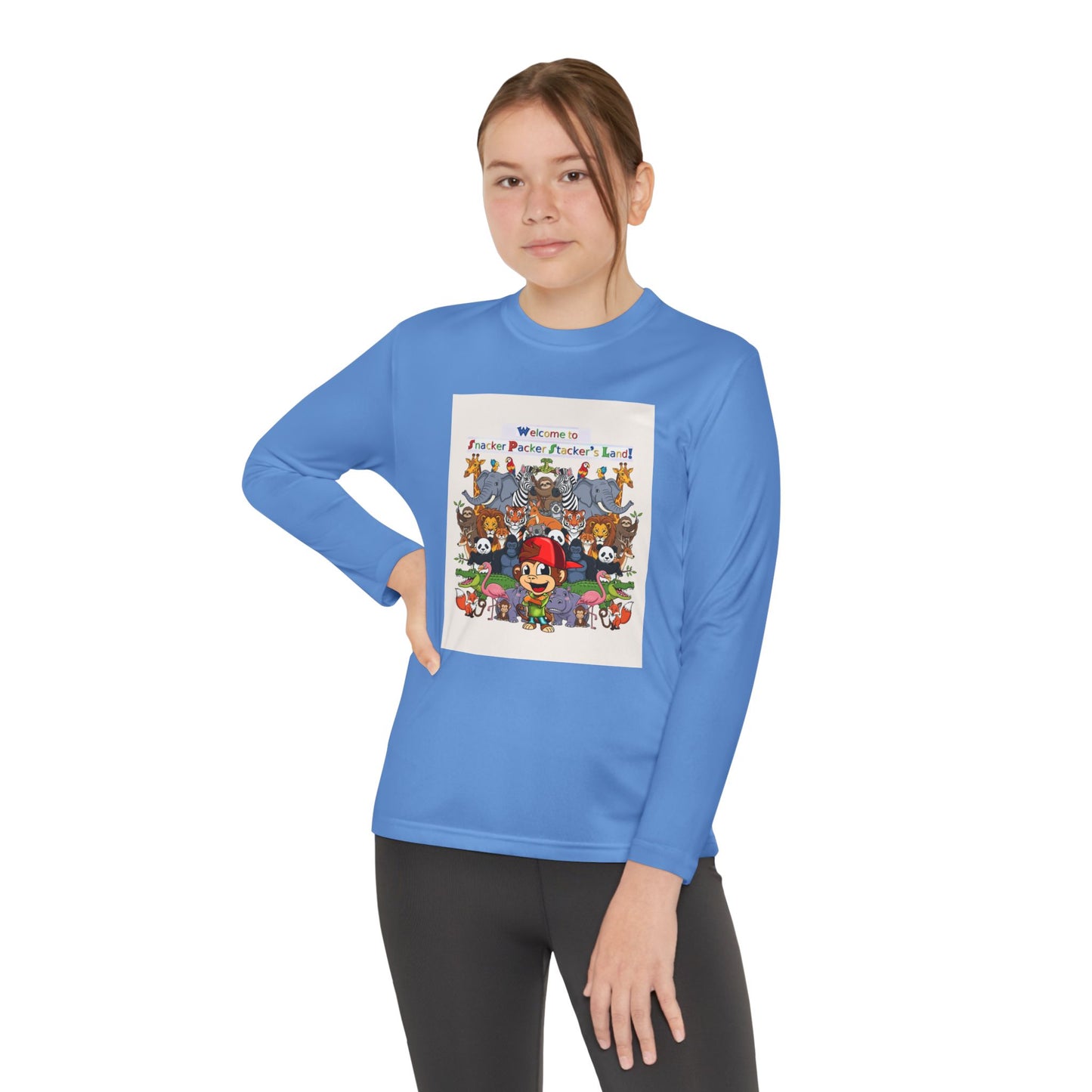 Youth Long Sleeve Competitor Tee with Fun Animal Design