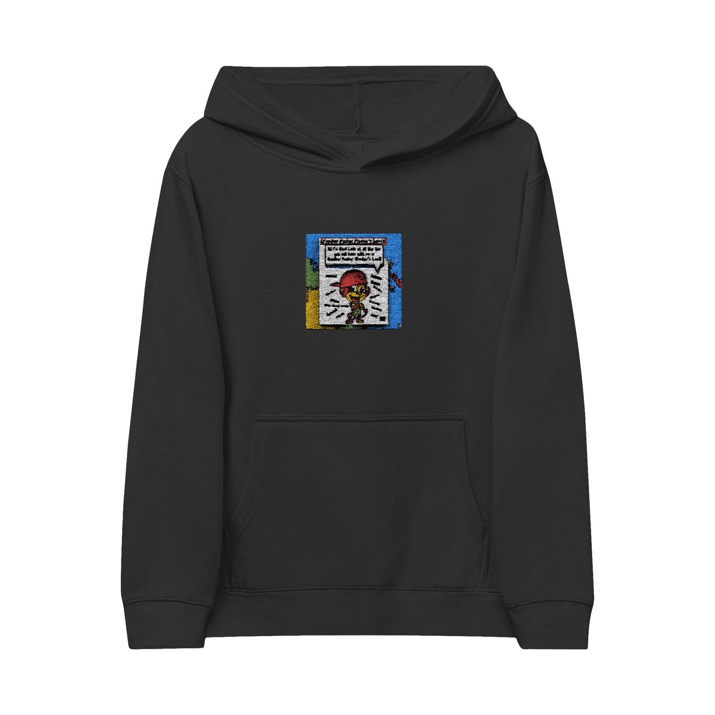 Colorful Embroidered Kids Fleece Hoodie