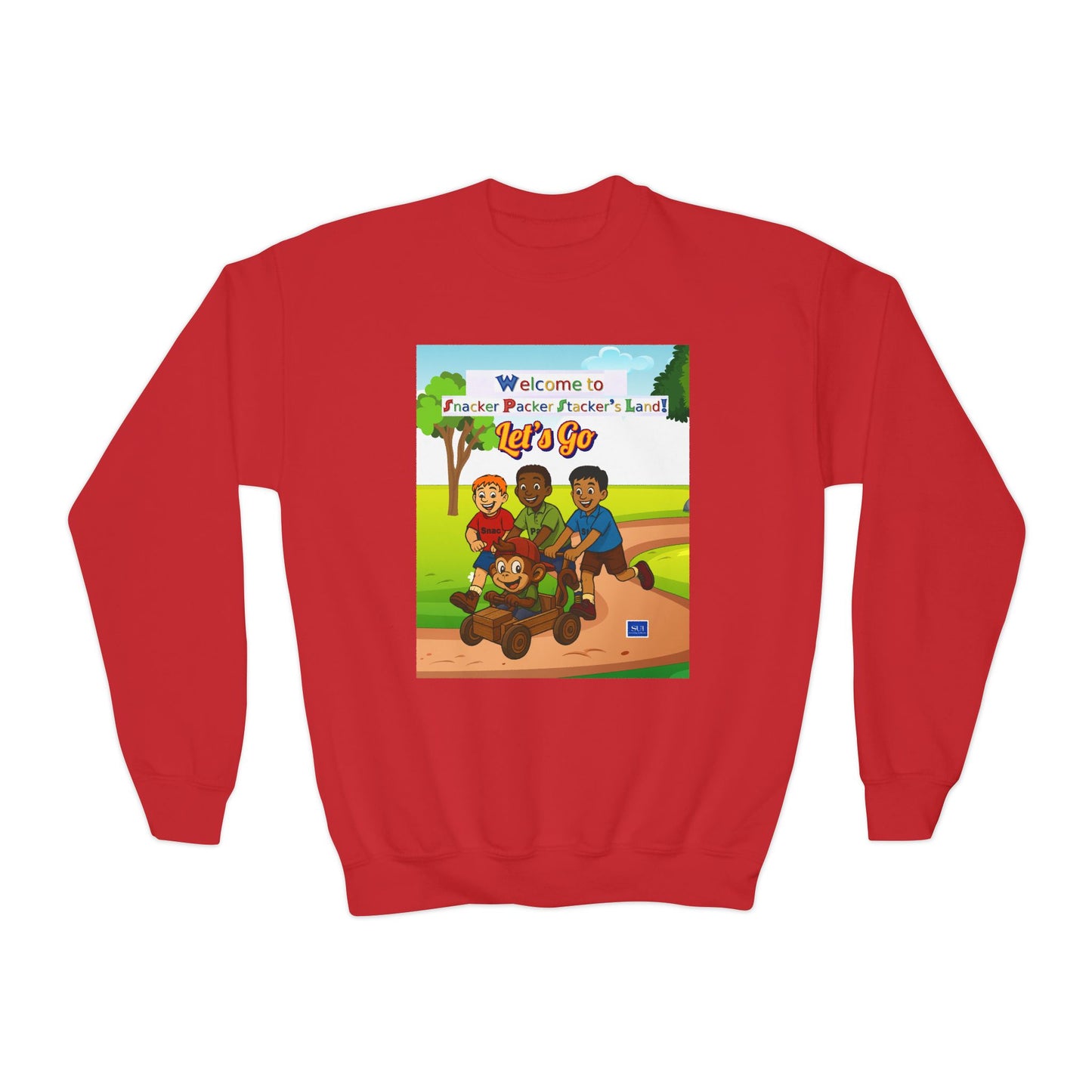 Kids' Cartoon Adventure Crewneck Sweatshirt